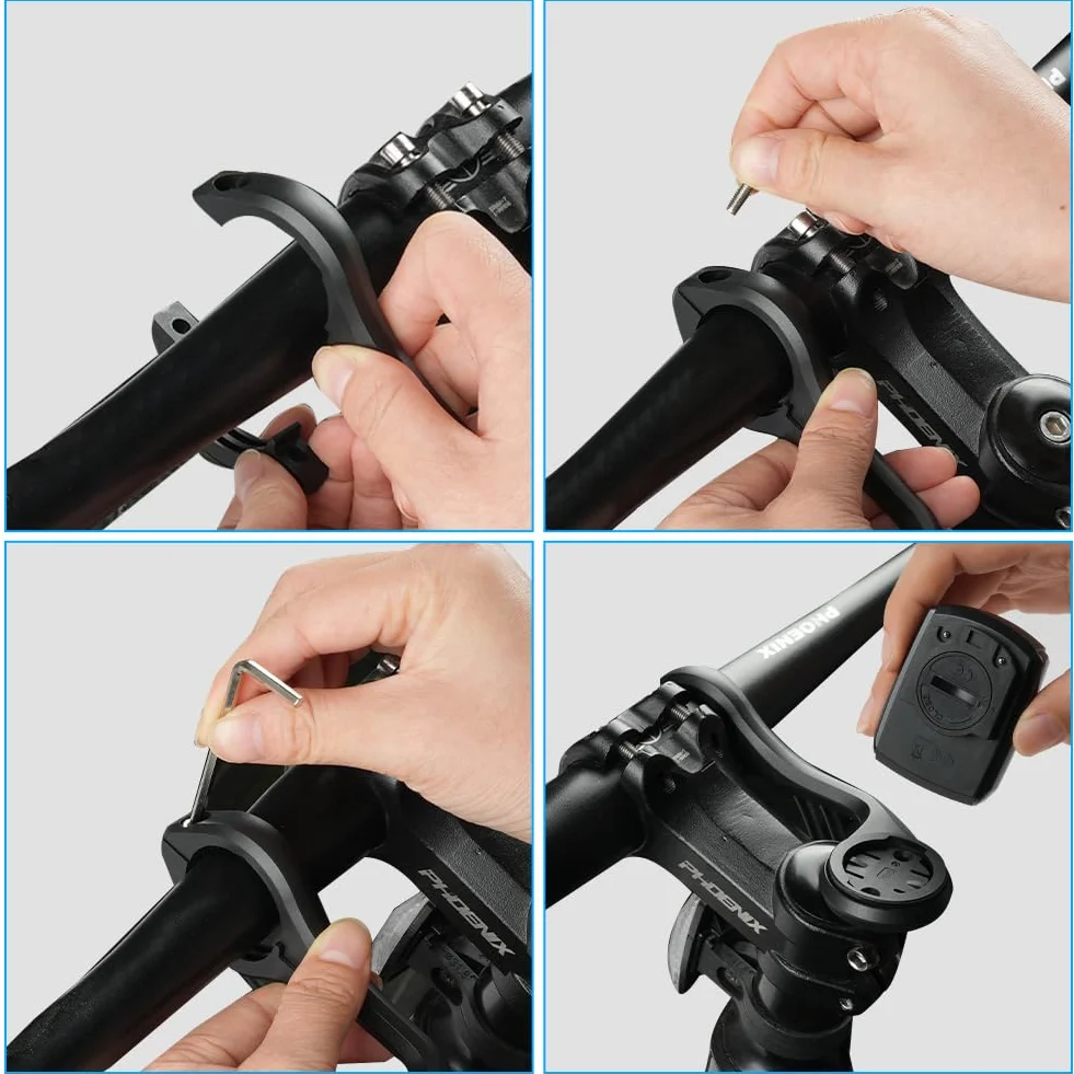 Uchwyt na komputer rowerowy, regulowany przedni uchwyt kompatybilny z Igs Gps Gopro Garmin Edge akcesoria rowerowe do roweru szosowego MTB Bike uchwyt na kierownicę do komputera rowerowego