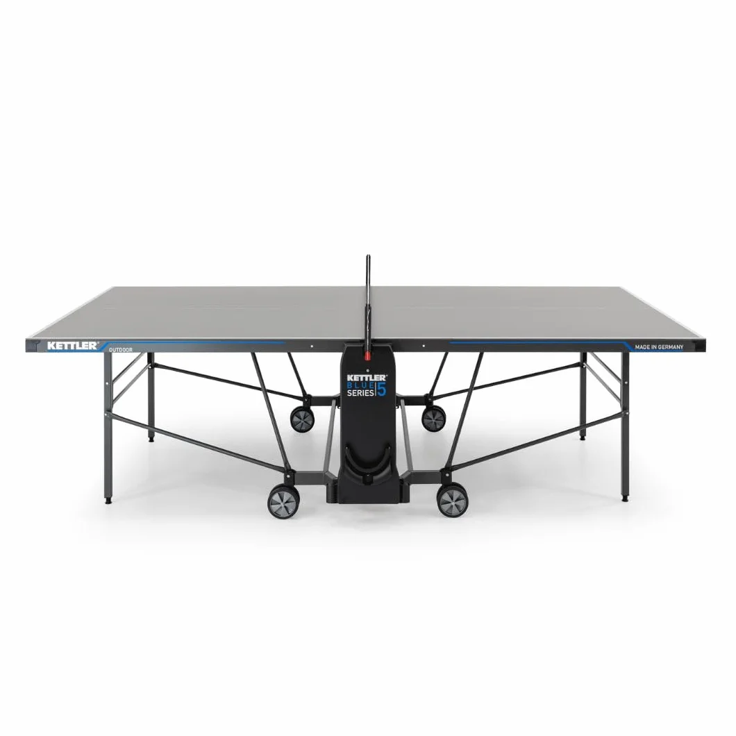 Stół do tenisa stołowego KETTLER K5 Outdoor Professional | Jakość – wyprodukowano w Niemczech (certyfikat TÜV) | Odporny na warunki atmosferyczne | Składany i łatwy do przechowywania