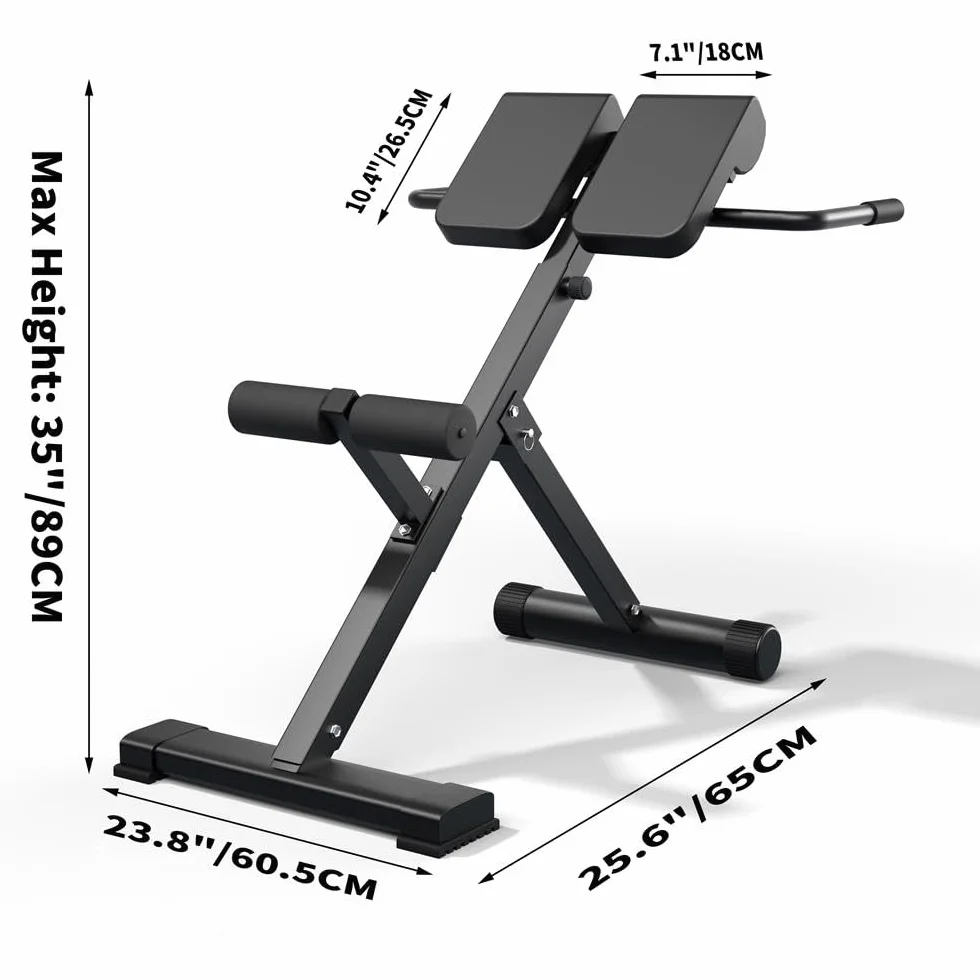 Ławka rzymska Hyperextension regulowana składana do ćwiczeń mięśni brzucha