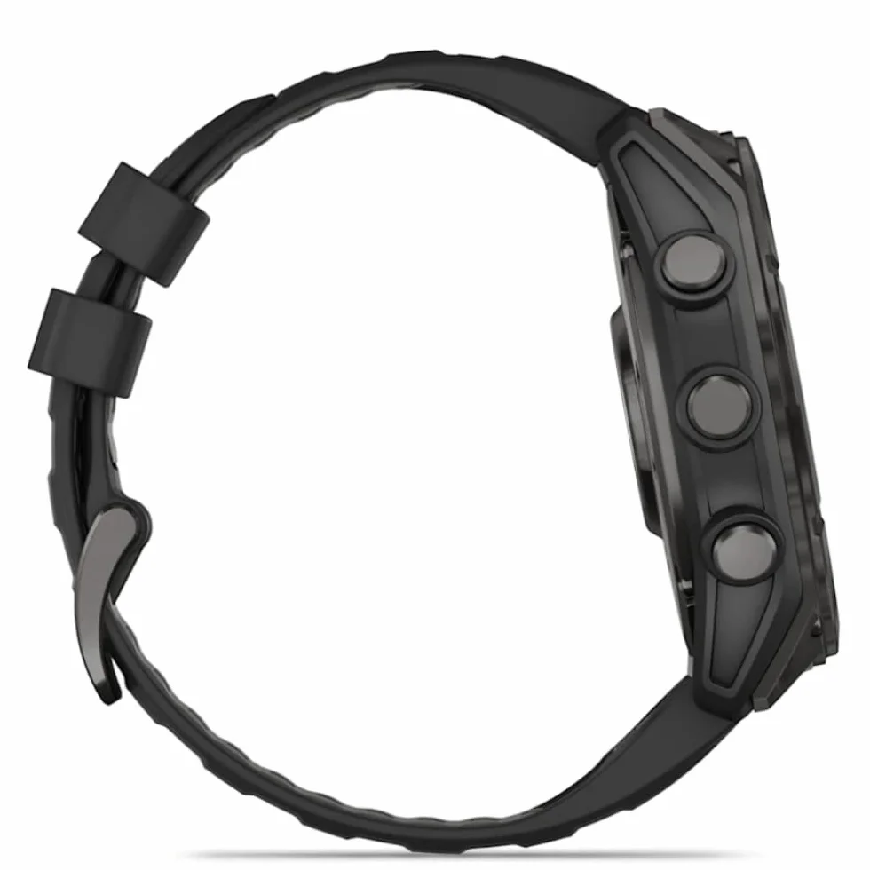 GARMIN FENIX 8-51 mm, AMOLED, SAPPHIRE CARBON GREY DLC TITANIUM BEZ CZARNEGO/KAMIENIOSZEGO SILIKONU