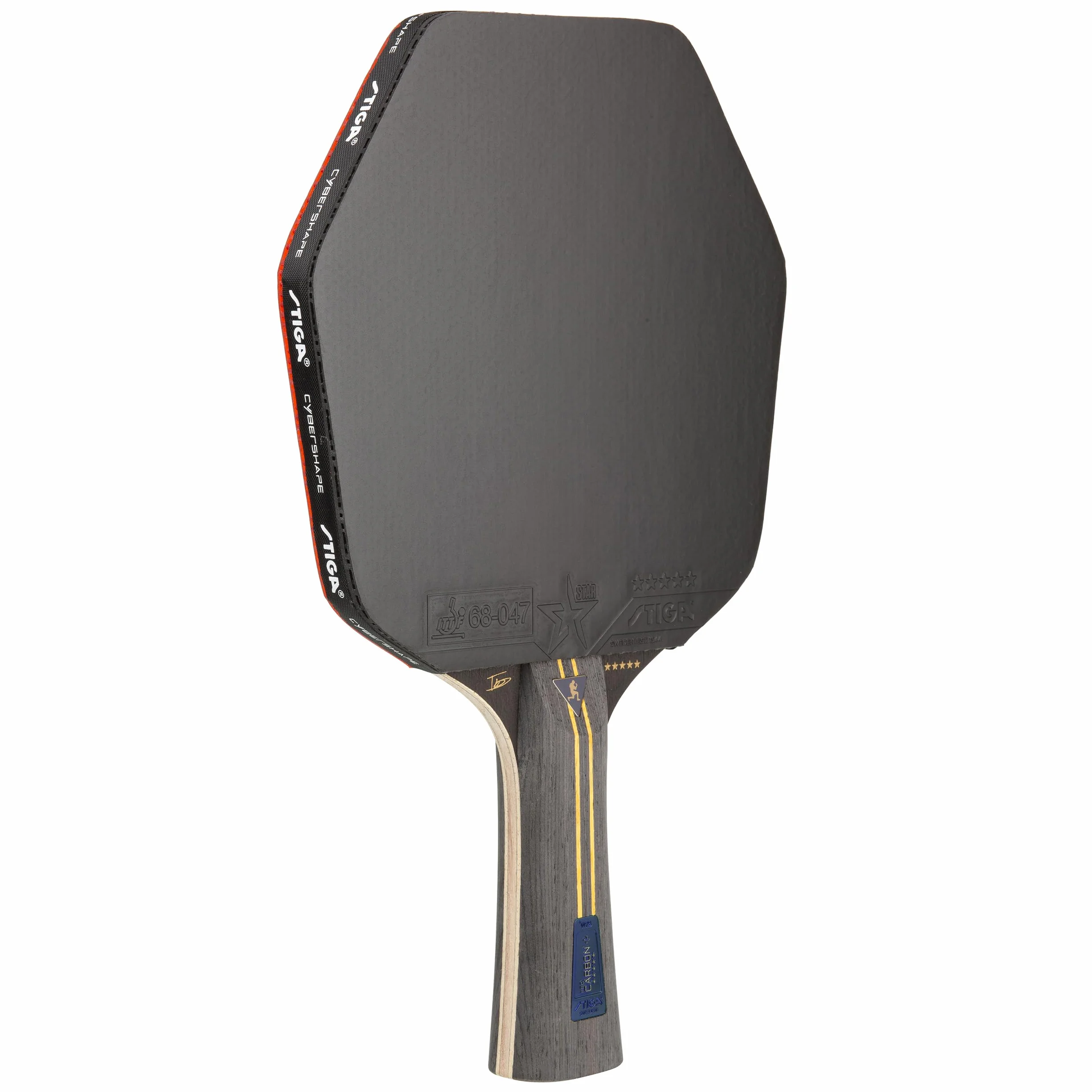 STIGA Pro Carbon Plus Cybershape Truls Edition kij do tenisa stołowego 5-gwiazdkowy, technologia Touch Carbon, gumy STAR5 ITTF