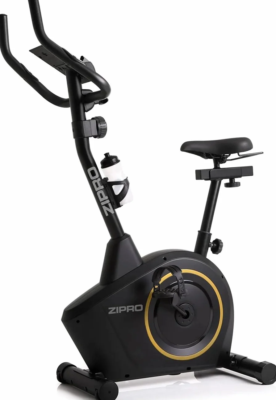 ZIPRO Rower Treningowy z 8 Stopniowym Oporem Magnetycznym, Pomiarem Pulsu, Wyświetlaczem LCD, Uchwytem na Telefon, Regulowanym Siodełkiem i Kierownicą, Rower Domowy do Treningu Cardio (Boost)