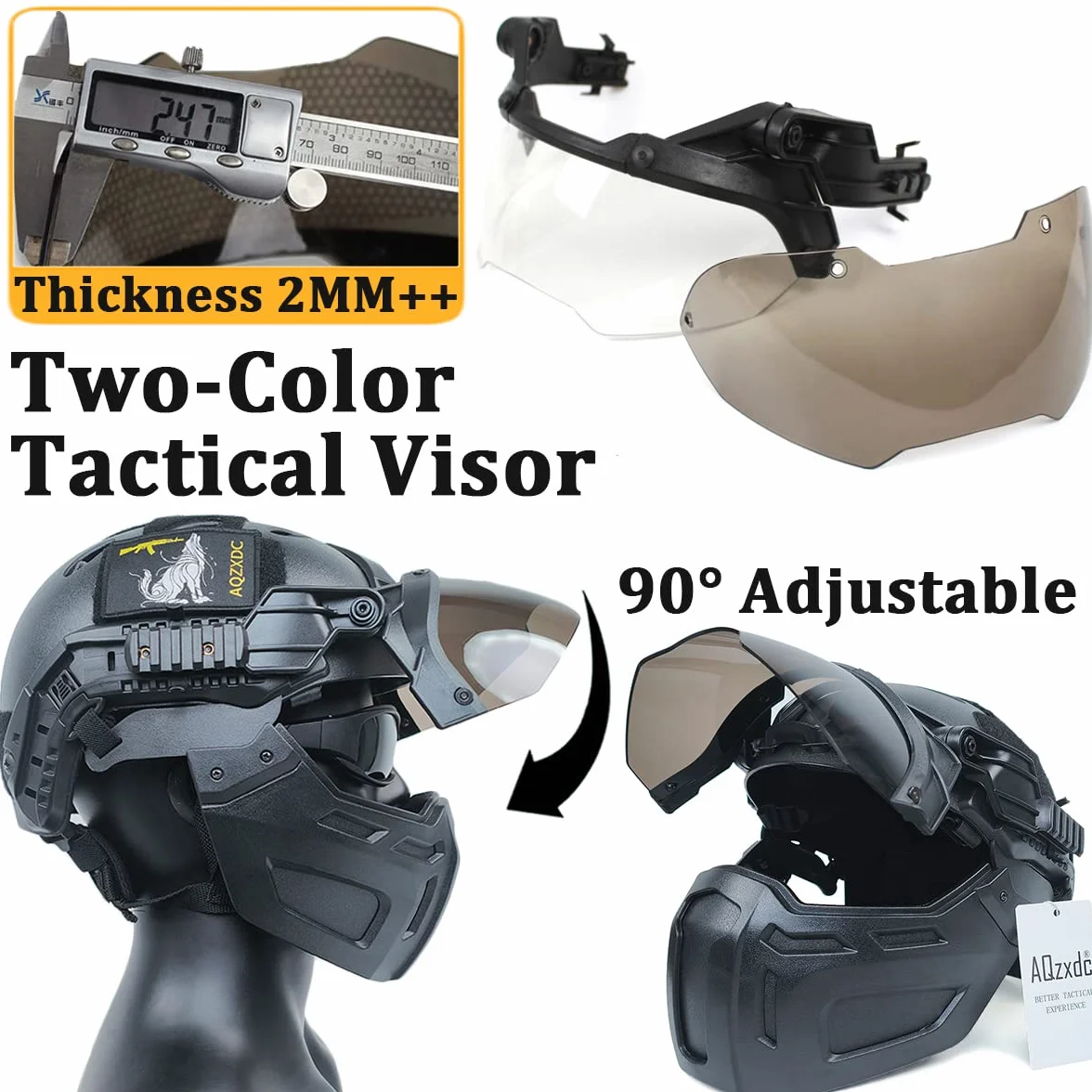 Kask do paintballu Airsoft z taktyczną półmaską i wizjerem, wojskowy sprzęt ochronny do BB Gun