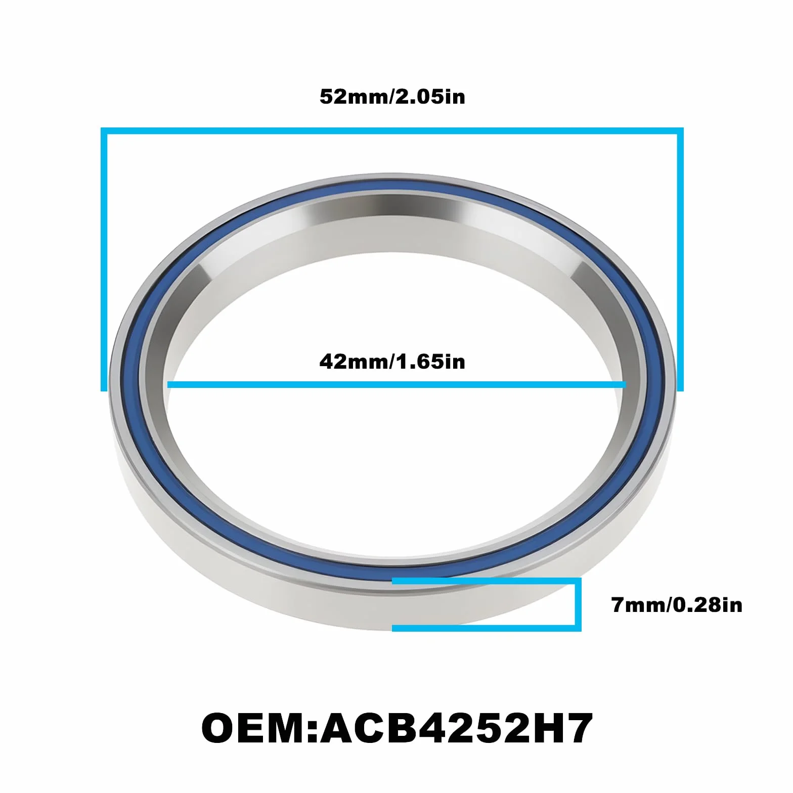 EMSea Zestaw słuchawkowy rowerowy ACB4252H7 42 x 52 x 7 mm 45/45 kompatybilny z Acros Ai52 / Ai52 model roweru