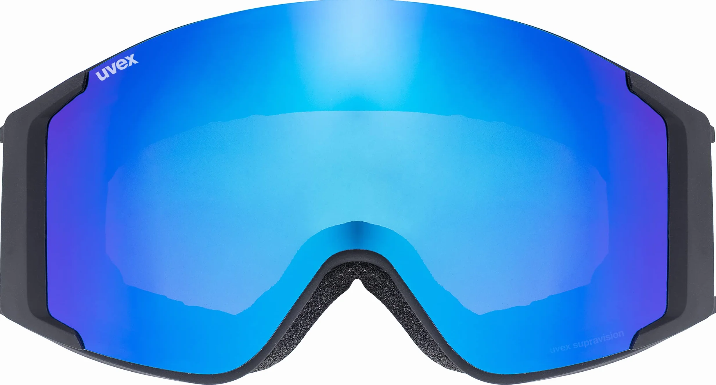 uvex g.gl 3000 TO - gogle narciarskie unisex - z wymienną szybką - powiększony zakres widzenia bez efektu zaparowania - black matt/blue-lasergold lite - one size