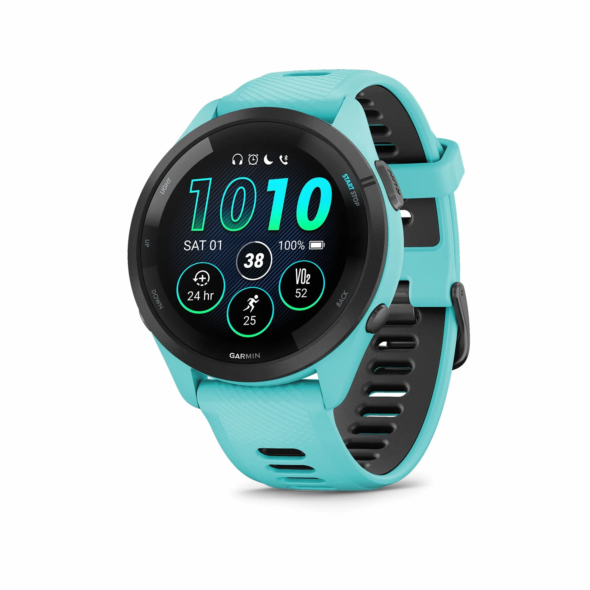 Garmin Forerunner 265 Smartwatch Do Biegania GPS 46mm, AMOLED, HRV Status, Do 13 Dni na Baterii, Aqua