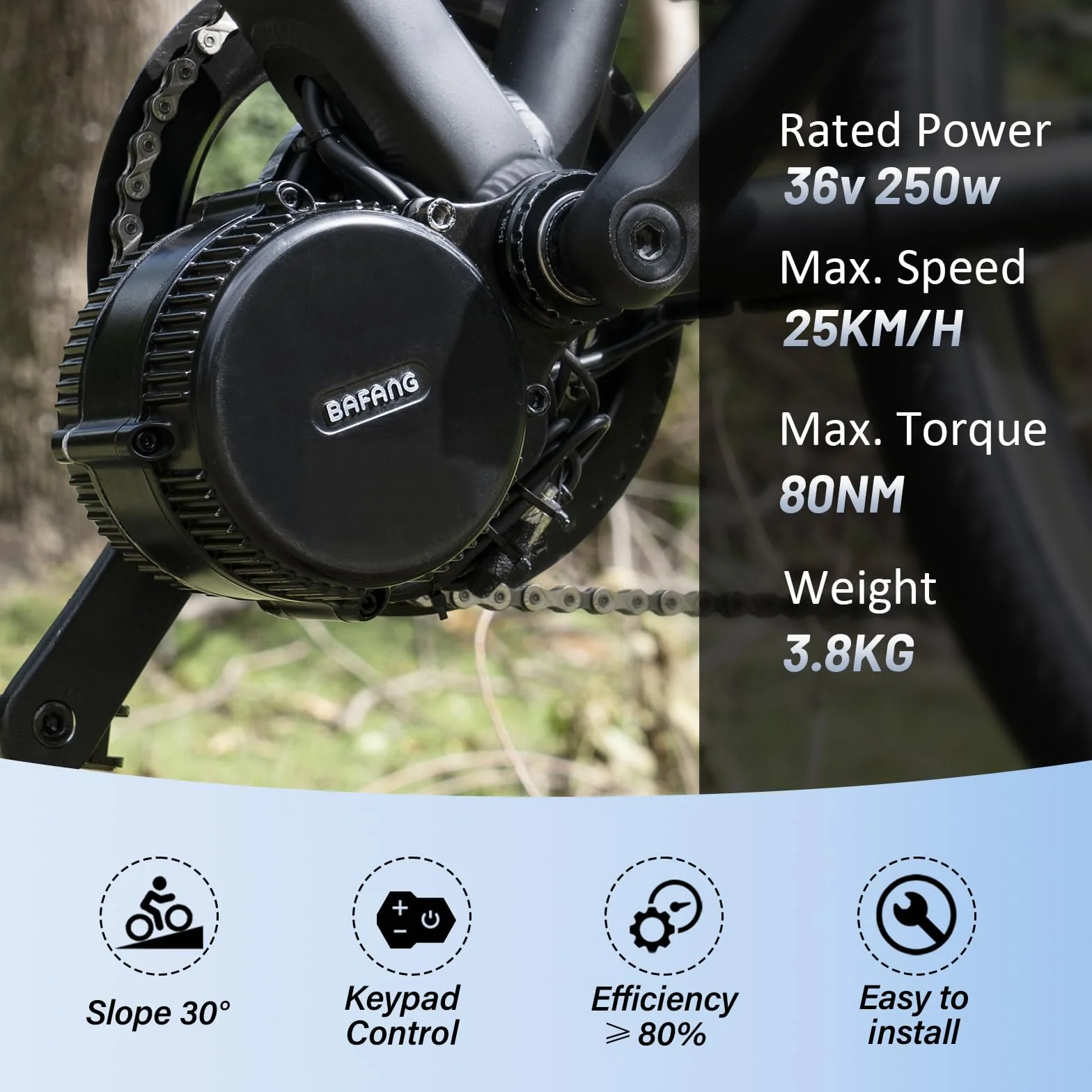 Bafang BBS01B BBS02B BBS HD Zestaw silnika centralnego z wyświetlaczem C18 do roweru górskiego, 68 mm, korby, roweru podmiejskiego