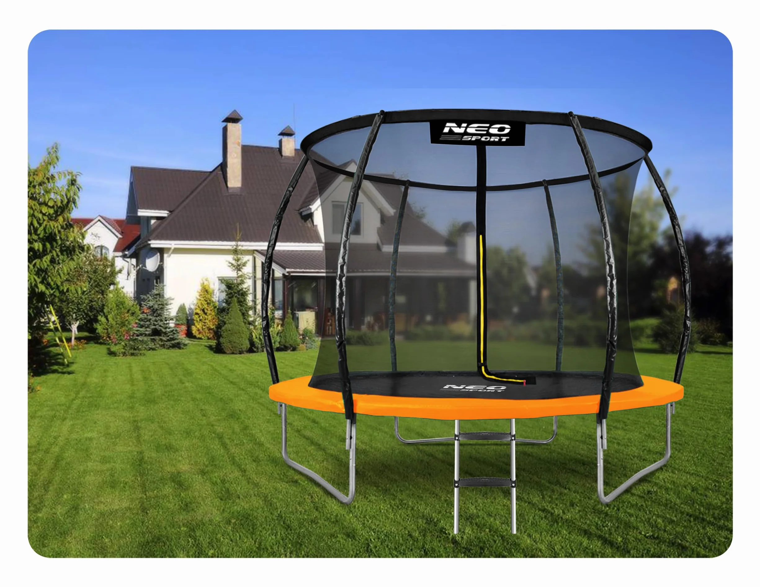 Neo-Sport Trampolina ogrodowa z siatką zabezpieczającą dla dzieci od 3 lat