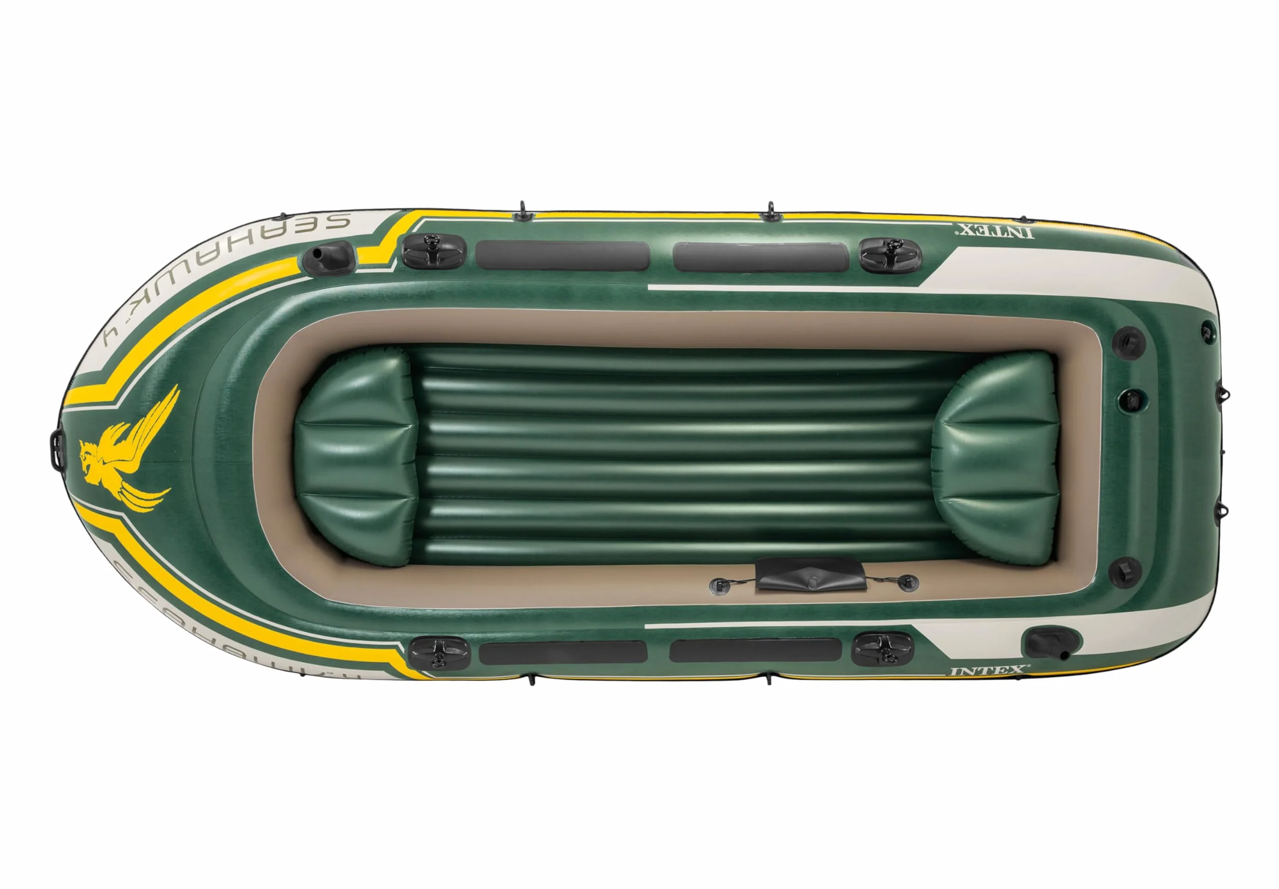 Intex Unisex Seahawk 4 Ponton Nadmuchiwany, Wielokolorowy, 4-Osobowy