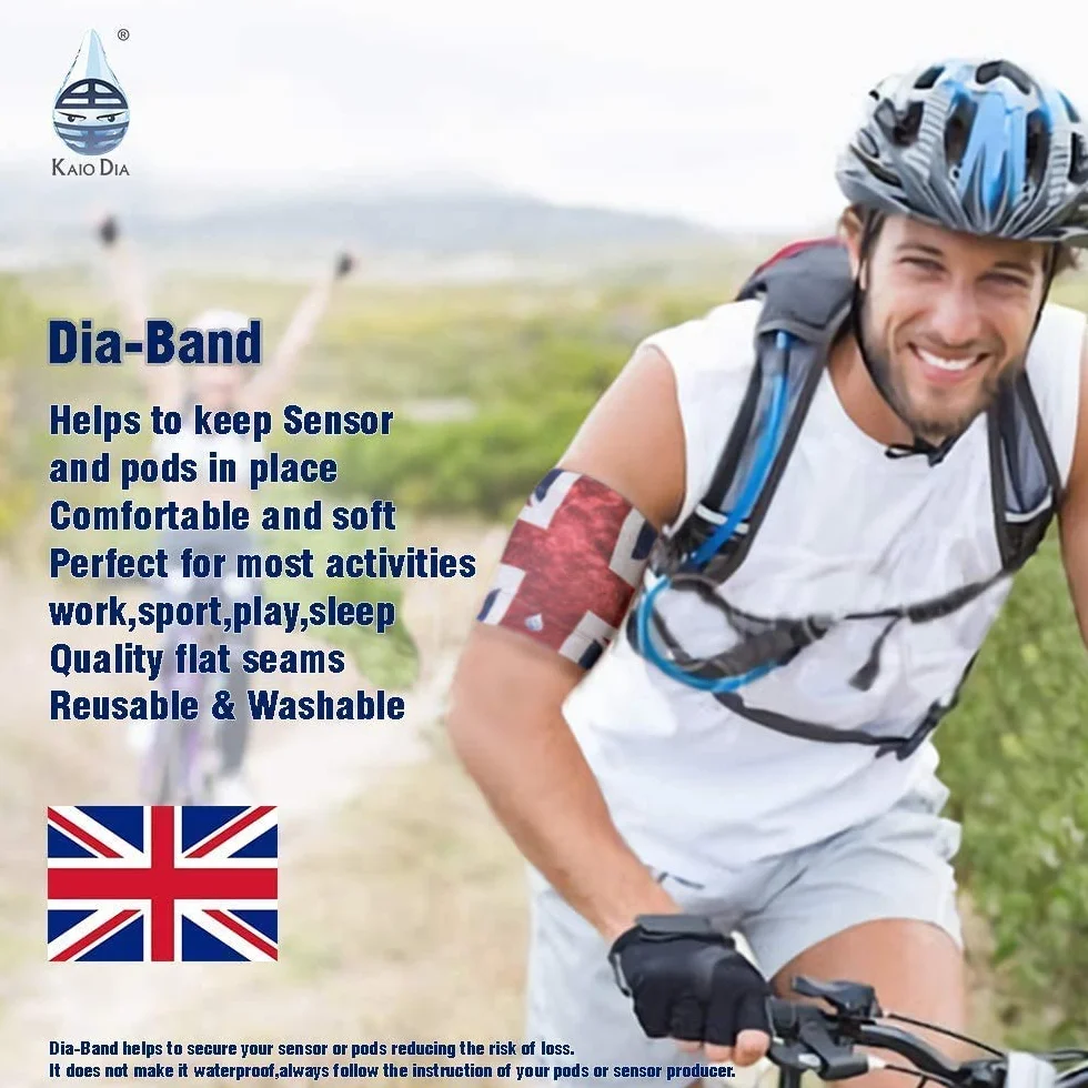 Dia-Band, mankiet ochronny do sensora glukozy Freestyle Libre, Medtronic, Dexcom lub Omnipod - Wygodna i wielokrotnego użytku opaska dla diabetyków. (XS (22-26 cm))