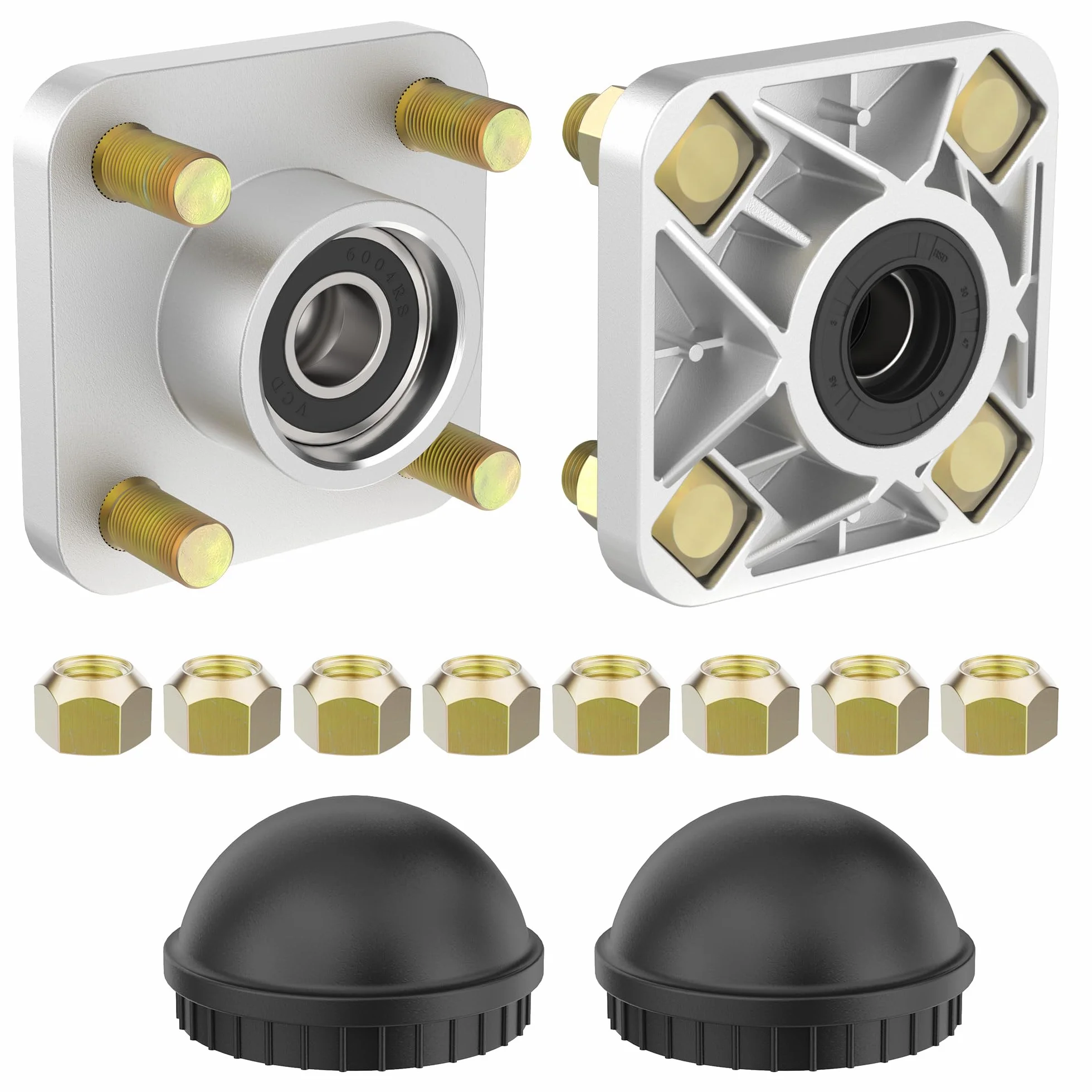 10L0L Piasta z aluminium przedniego koła pasuje do Yamaha G2/G8/G9/G14/G16/G19/G22/G29 gazowy lub elektryczny wózek golfowy JG5-WF511-10-00 (2 szt.)