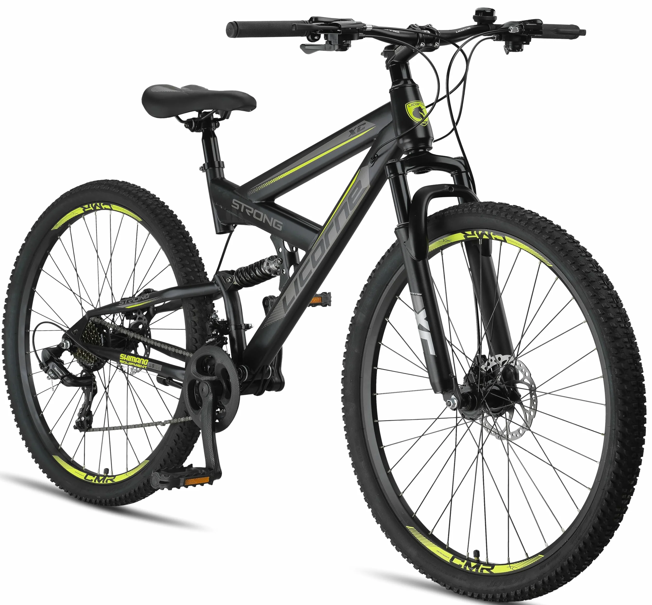 Licorne Bike Strong 2D Premium Rudergerät górski 29 cali hamulec tarczowy 21-biegowa przekładnia pełne zawieszenie czarny