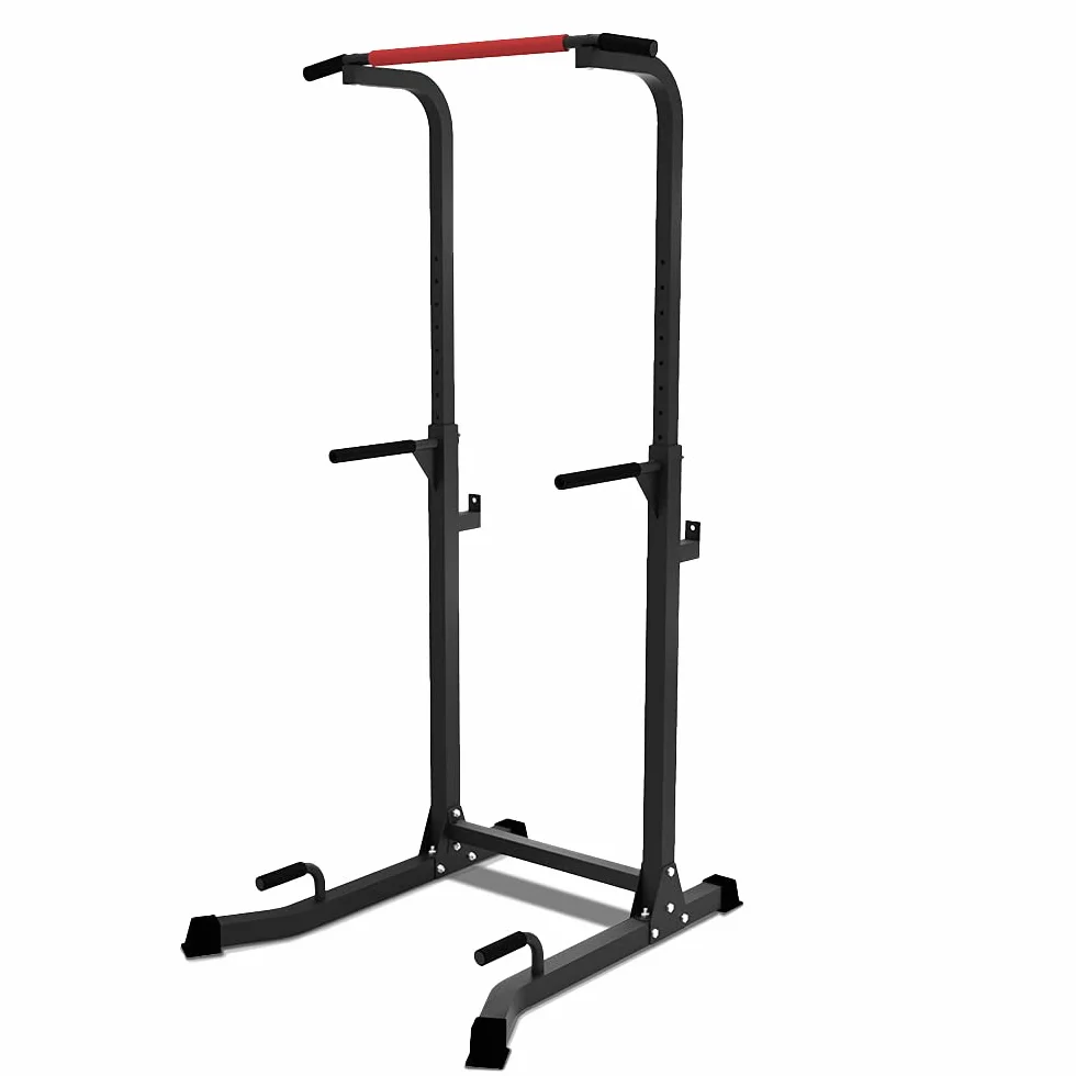 VOUNOT Power Tower, Dip Station Pull Up Bar do domowej siłowni treningu siłowego, sprzęt treningowy, czarny, 1 osoba, 6544236249111