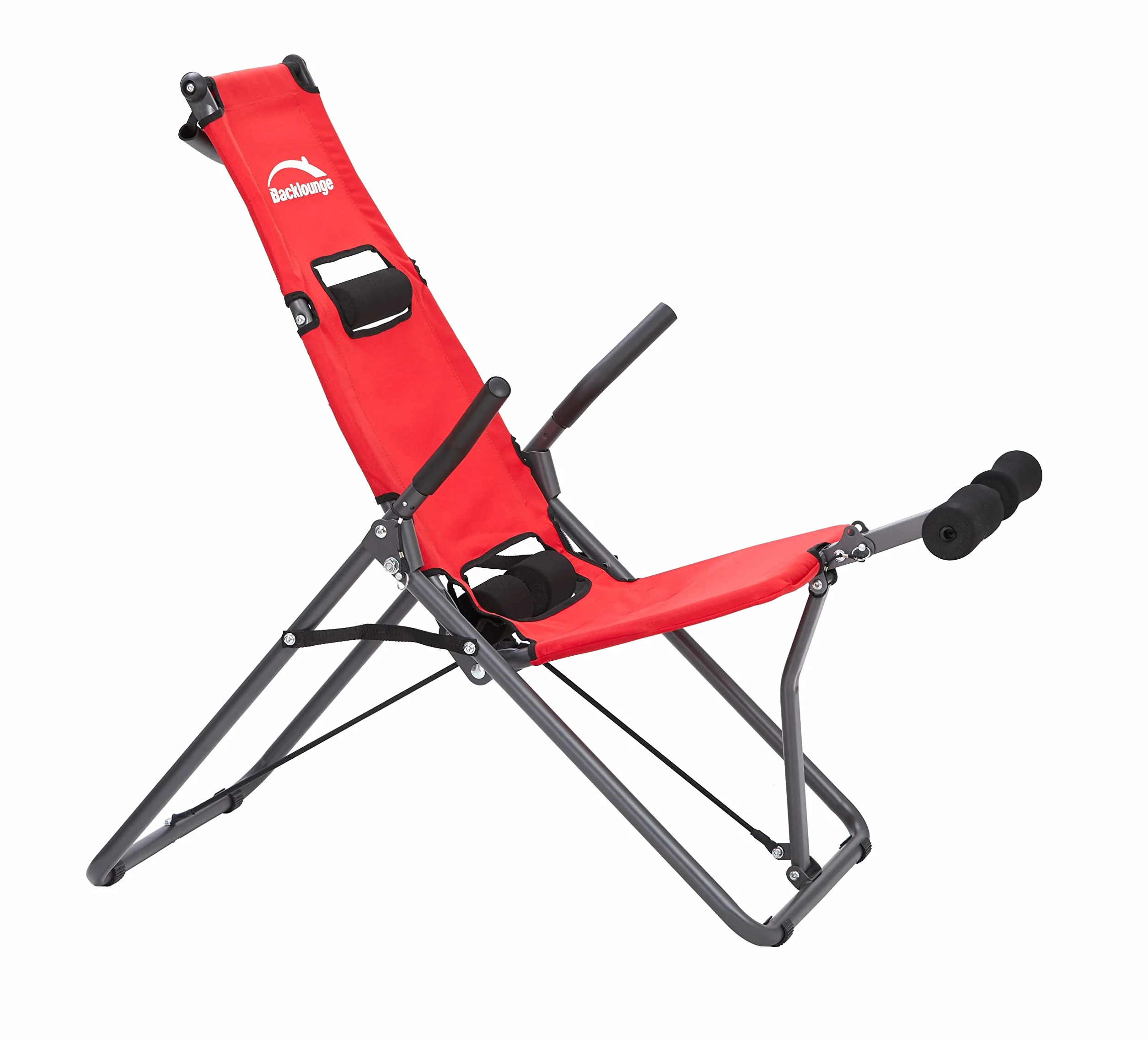 Mediashop Uniseks Back Lounge M23118 Inwersyjny Trener Pleców, Czerwony/Czarny, Do 250 kg