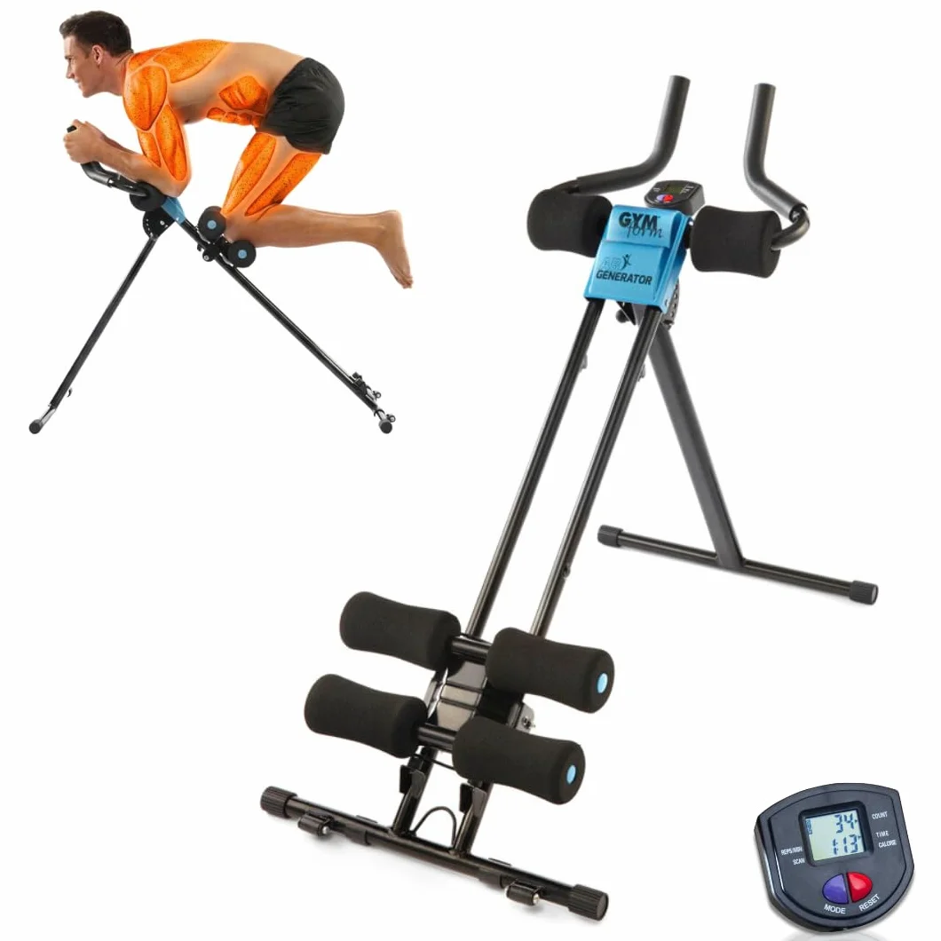 BEST DIRECT GYMFORM AB Generator, maszyna fitness + cardio, 5 poziomów, tonowanie brzucha, nogi, ramiona, komputer, dla kobiet i mężczyzn