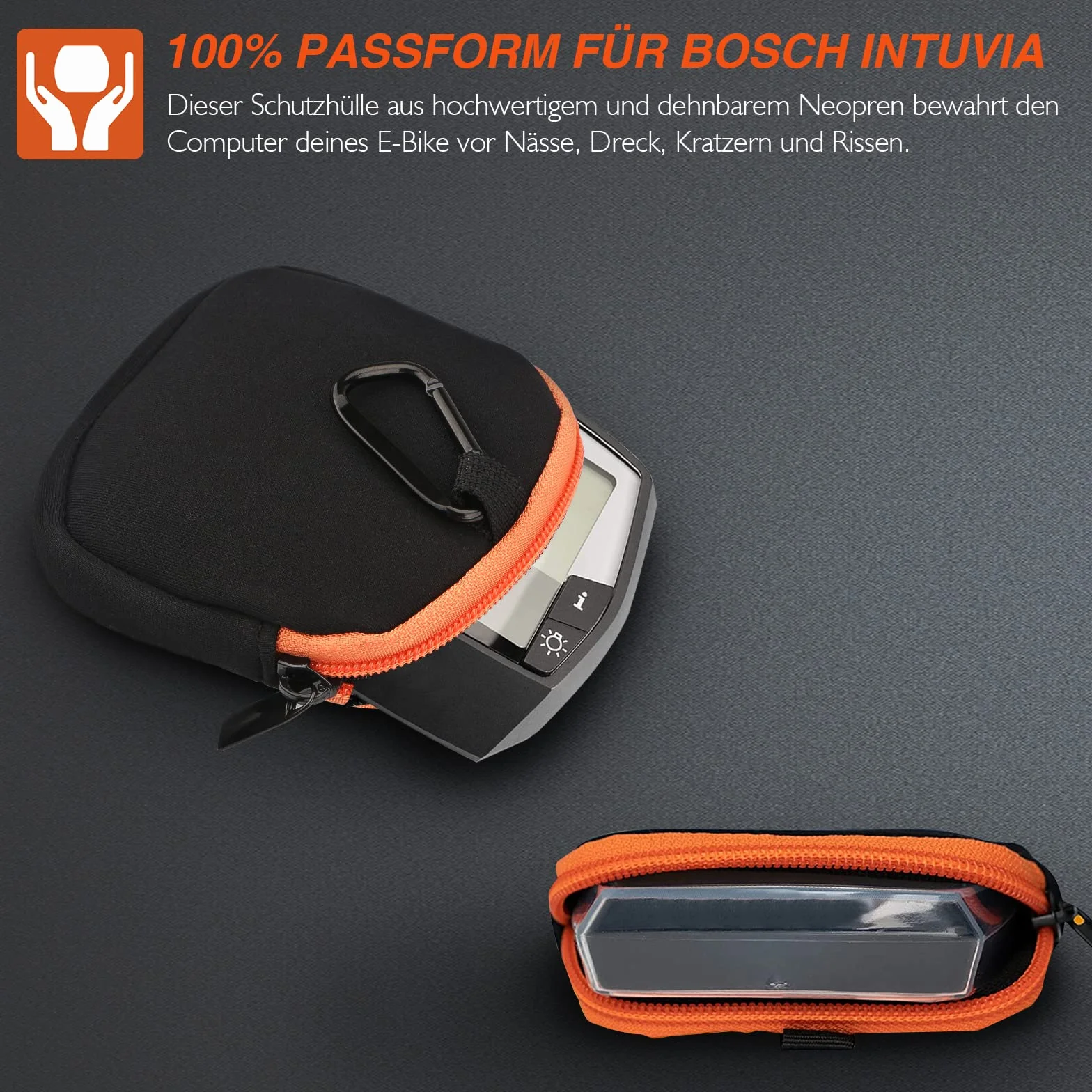 CLOPAE Intuvia etui ochronne na wyświetlacz z neoprenu do Bosch Intuvia, ochrona wyświetlacza roweru elektrycznego, wodoszczelne, odporne na uderzenia i zarysowania