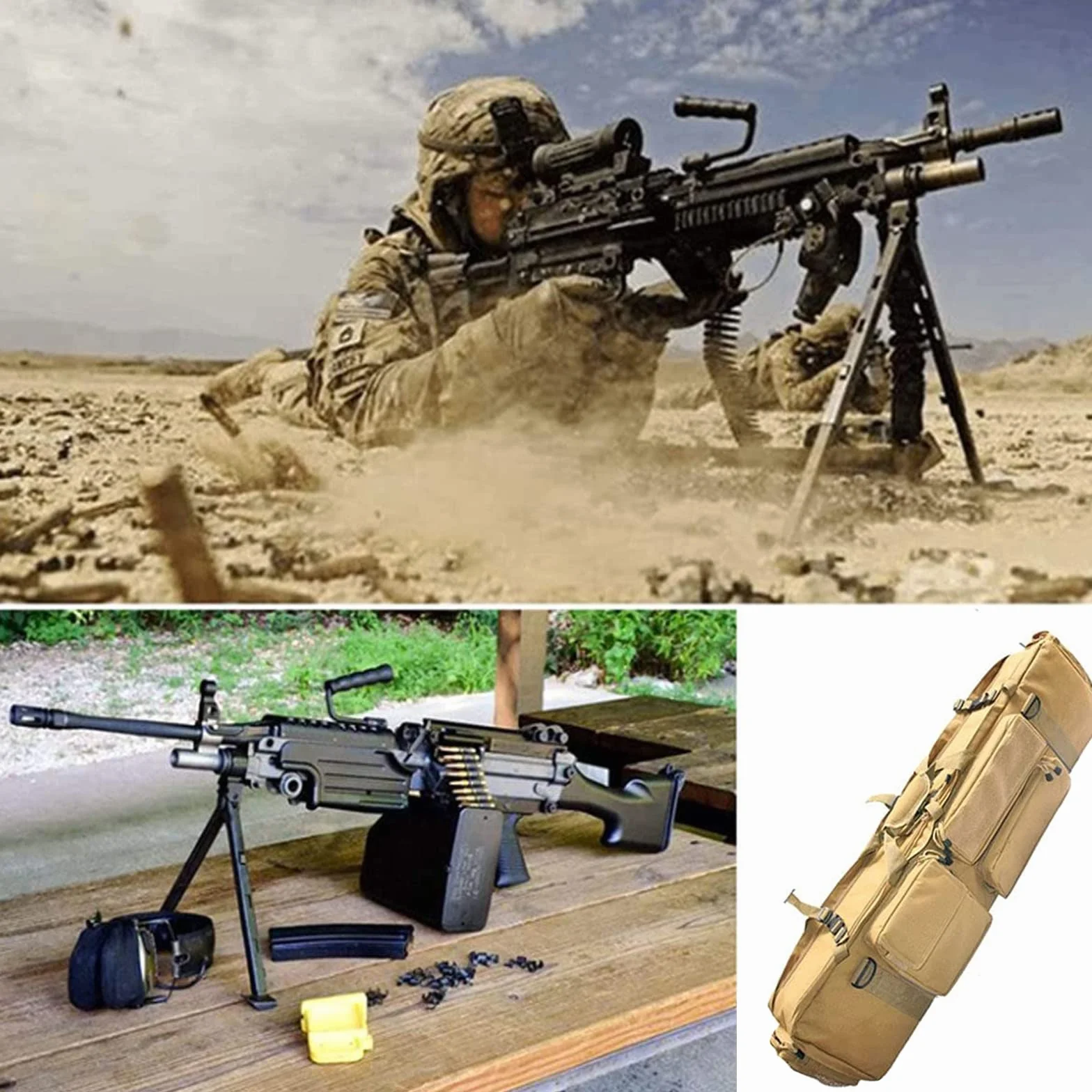Plecak na broń taktyczną Airsoft Futerał ochronny z etui na magazynek