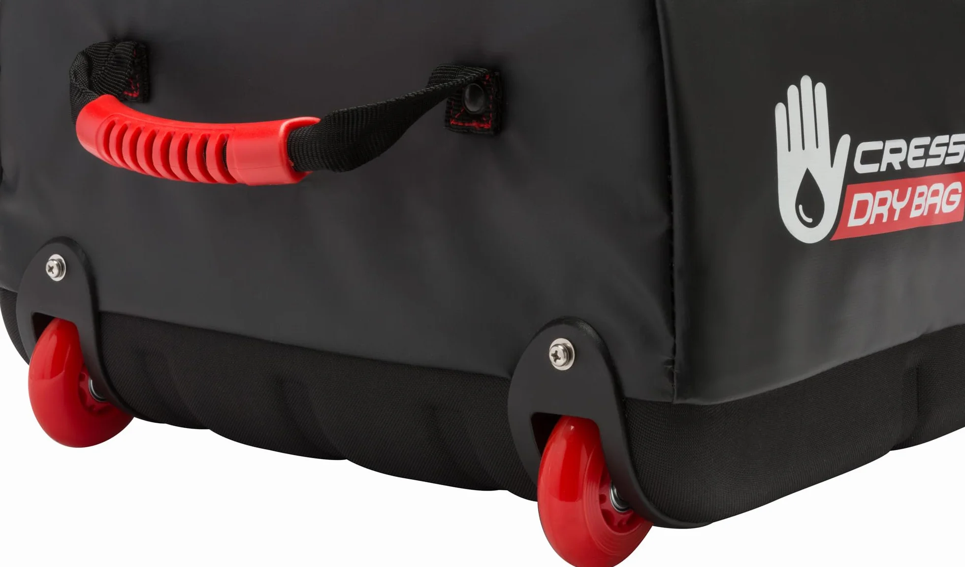 Cressi Tuna Bag 120 l, duża, wodoszczelna torba, czarno-czerwona, dostępna w wersji z rolkami lub bez rolek – uniseks dla dorosłych