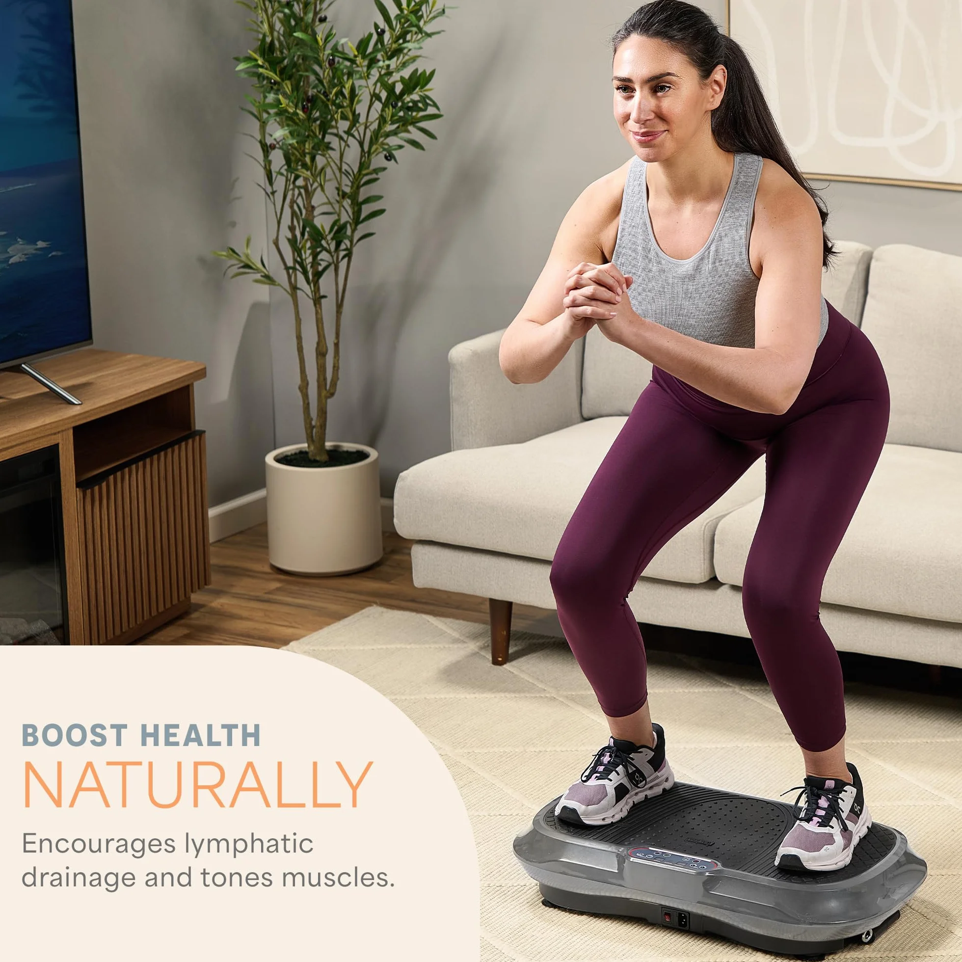 Lifepro Waver Vibration Plate Exercise Machine – High-Intensity Vibration for Muscle Activation, Full-Body Workout Vibrating Platform with Loop Bands, Fitness Equipment for Strength Toning & Fat Loss