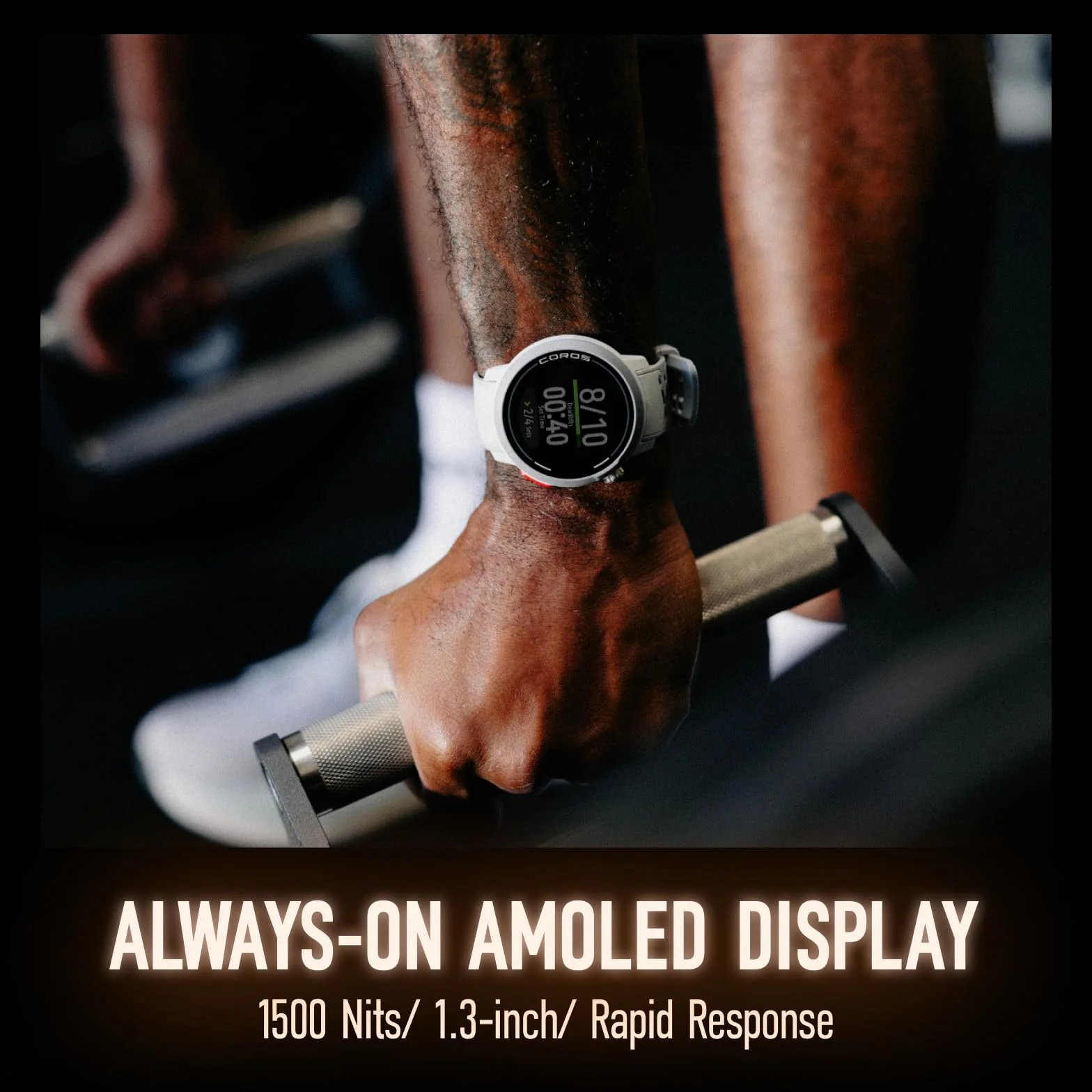COROS Pace Pro zegarek sportowy GPS, ekran dotykowy AMOLED 1,3", nasz najszybszy procesor, 20 dni pracy baterii, nawigacja z globalnymi mapami offline, śledzenie snu, bieganie, jazda na rowerze