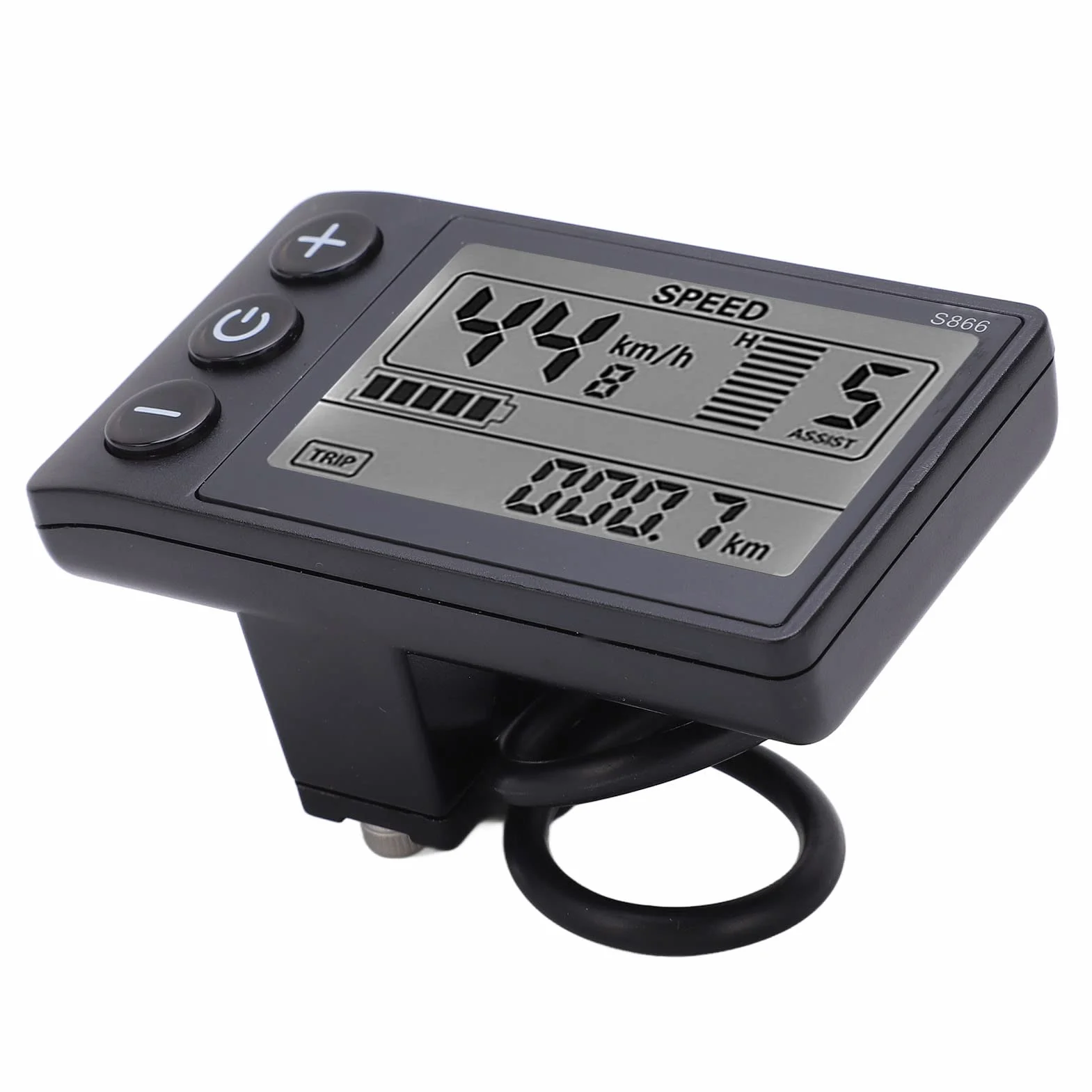 Keenso Miernik wyświetlacza LCD S866, 24 V, 36 V, 48 V, panel sterowania z wodoodporną wtyczką