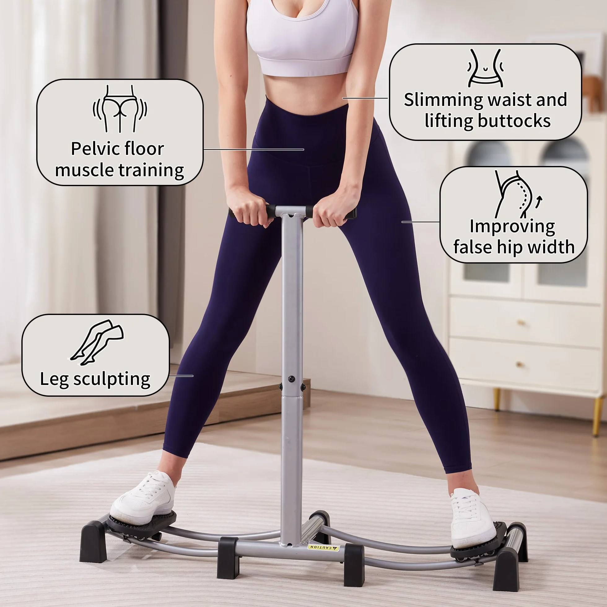 leikefitness Symulator narciarski, maszyna treningowa, naprawa mięśni, trening wzmacniający do domowego fitnessu (AB1600)