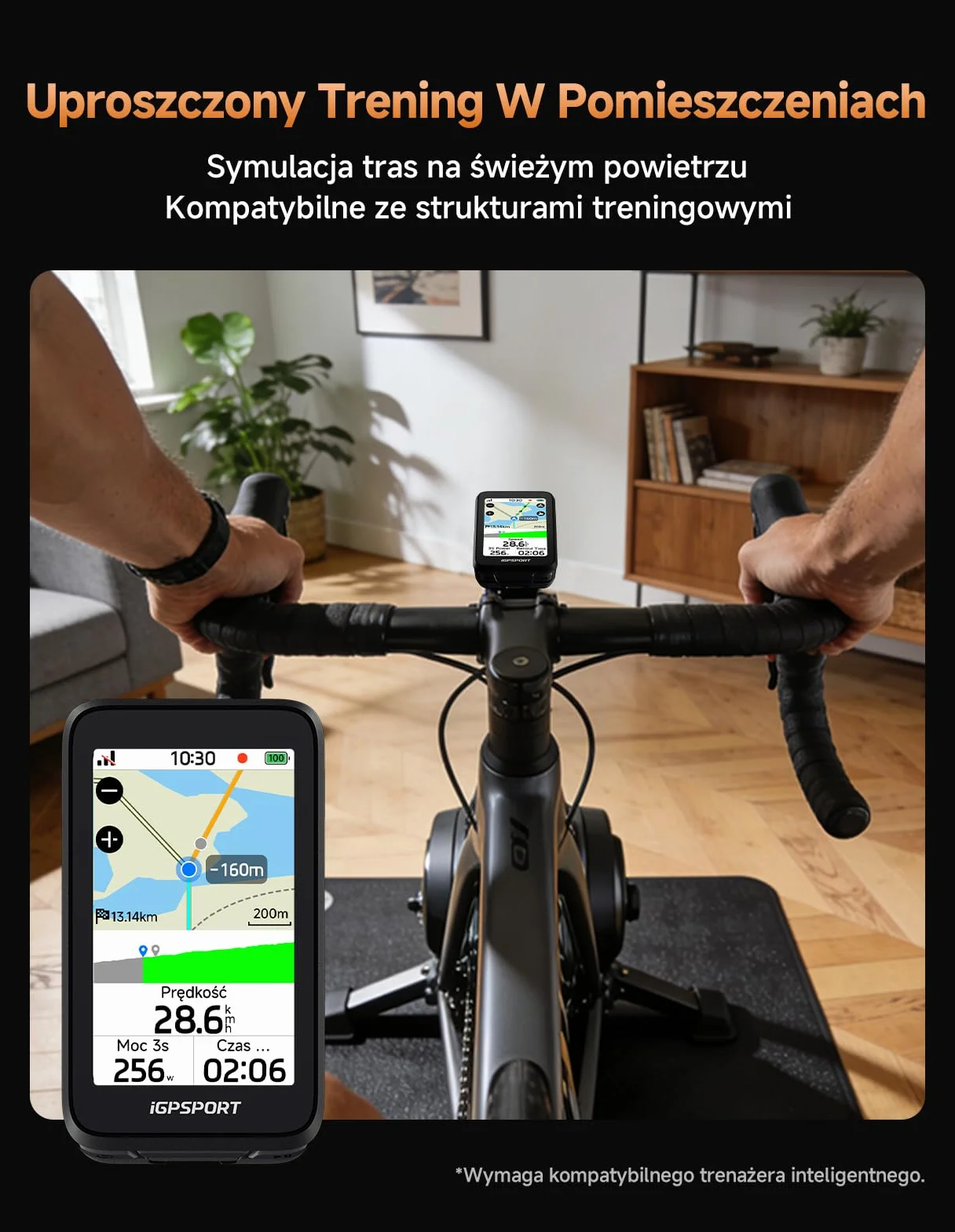 iGPSPORT BiNavi Air Licznik Rowerowy GPS, z Nawigacją i Mapami, Bezpieczne Przewidywanie Zakrętów, 3-Calowy Ekran Dotykowy HD, iClimb 3.0, 30 Godzin Pracy Na Baterii