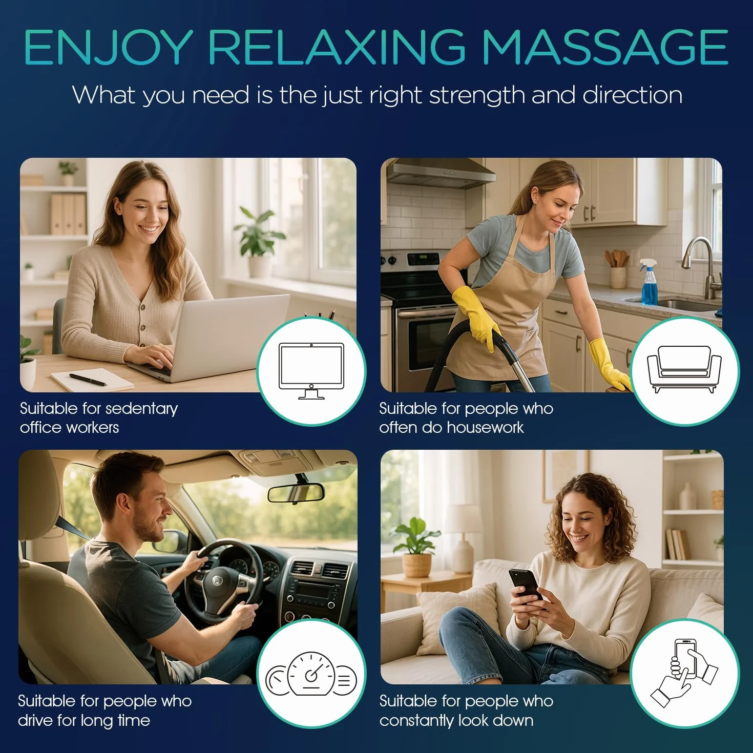 VOYOR masażer szyi i pleców głębokie chusteczki masażer poduszka shiatsu masażer pleców z ciepłem na ramię, talia, plecy ulga w bólu w domu biurze samochodzie YZ100