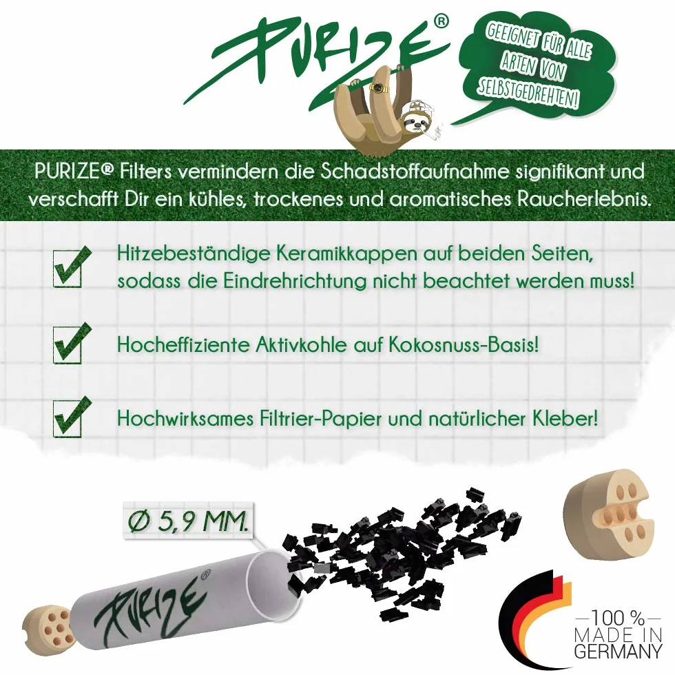 PURIZE Worek 250 XTRA Slim Size filtr z węglem aktywnym zielony