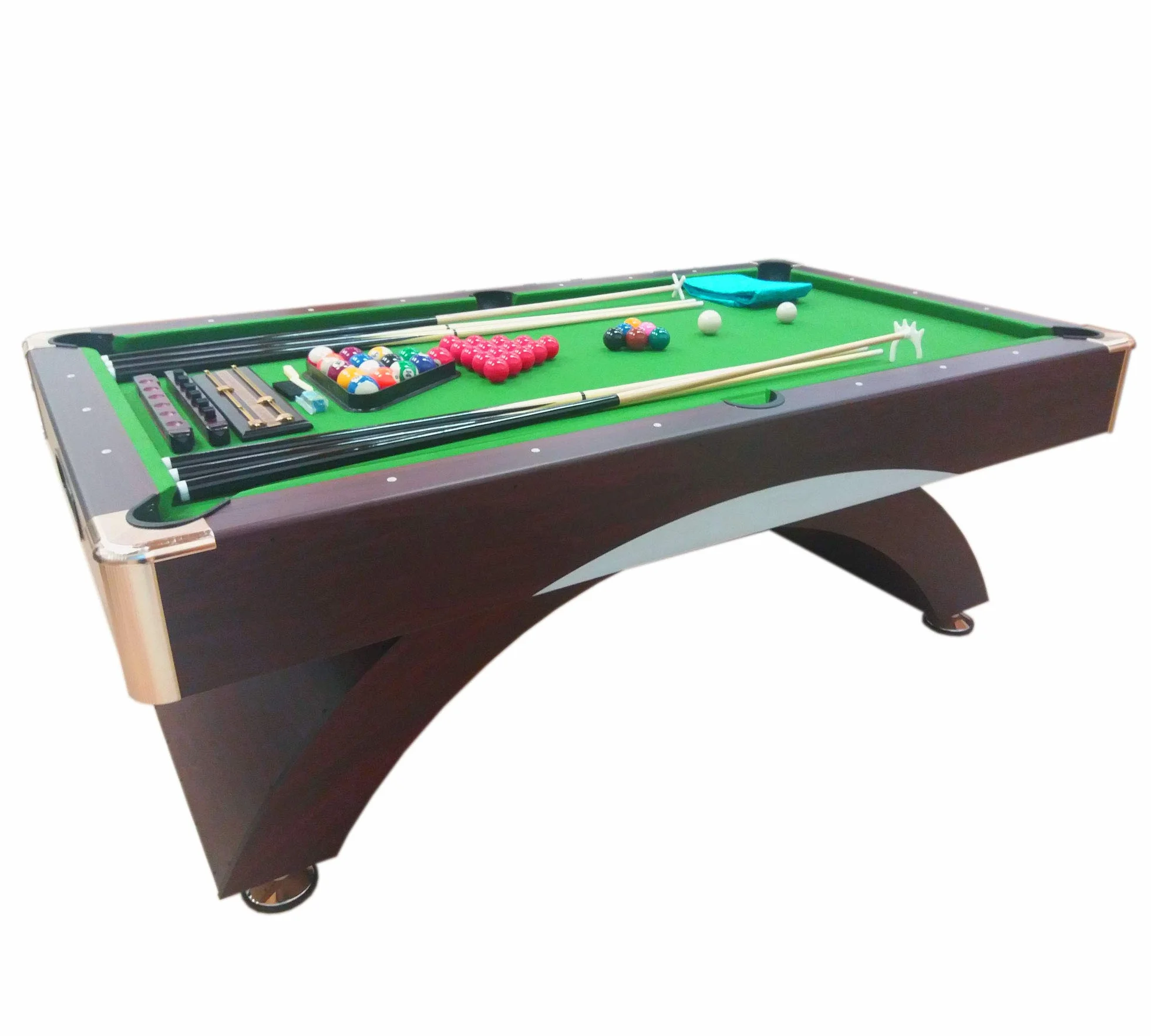Stół bilardowy Carambola ma wymiary 188 x 96 cm - Hannibal Snooker Green 7 Ft