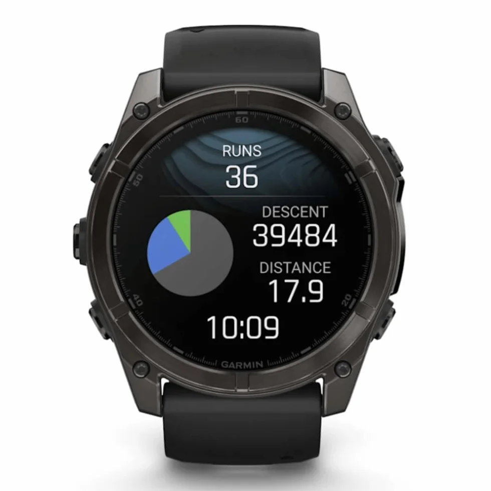 GARMIN FENIX 8-51 mm, AMOLED, SAPPHIRE CARBON GREY DLC TITANIUM BEZ CZARNEGO/KAMIENIOSZEGO SILIKONU