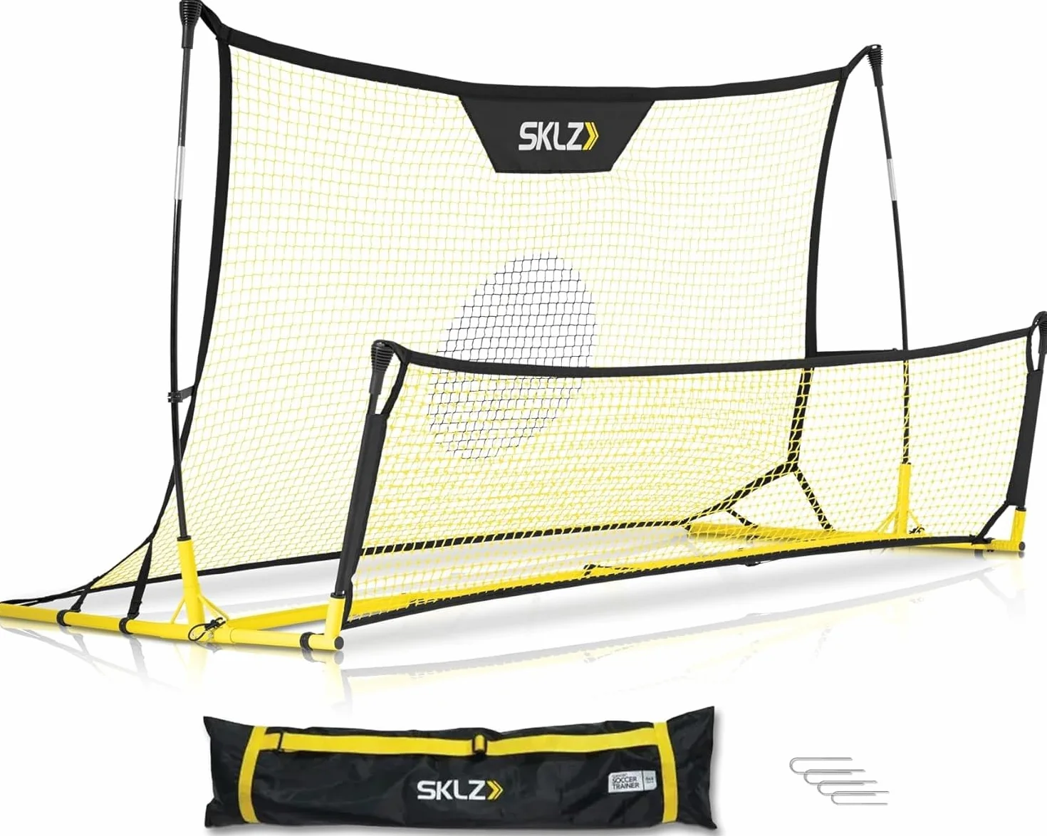 Sklz Uniseks Quickster Soccer Trainer 2312 Siatka do Bramki, Żółty/Czarny, 20 x 18 x 5 cm