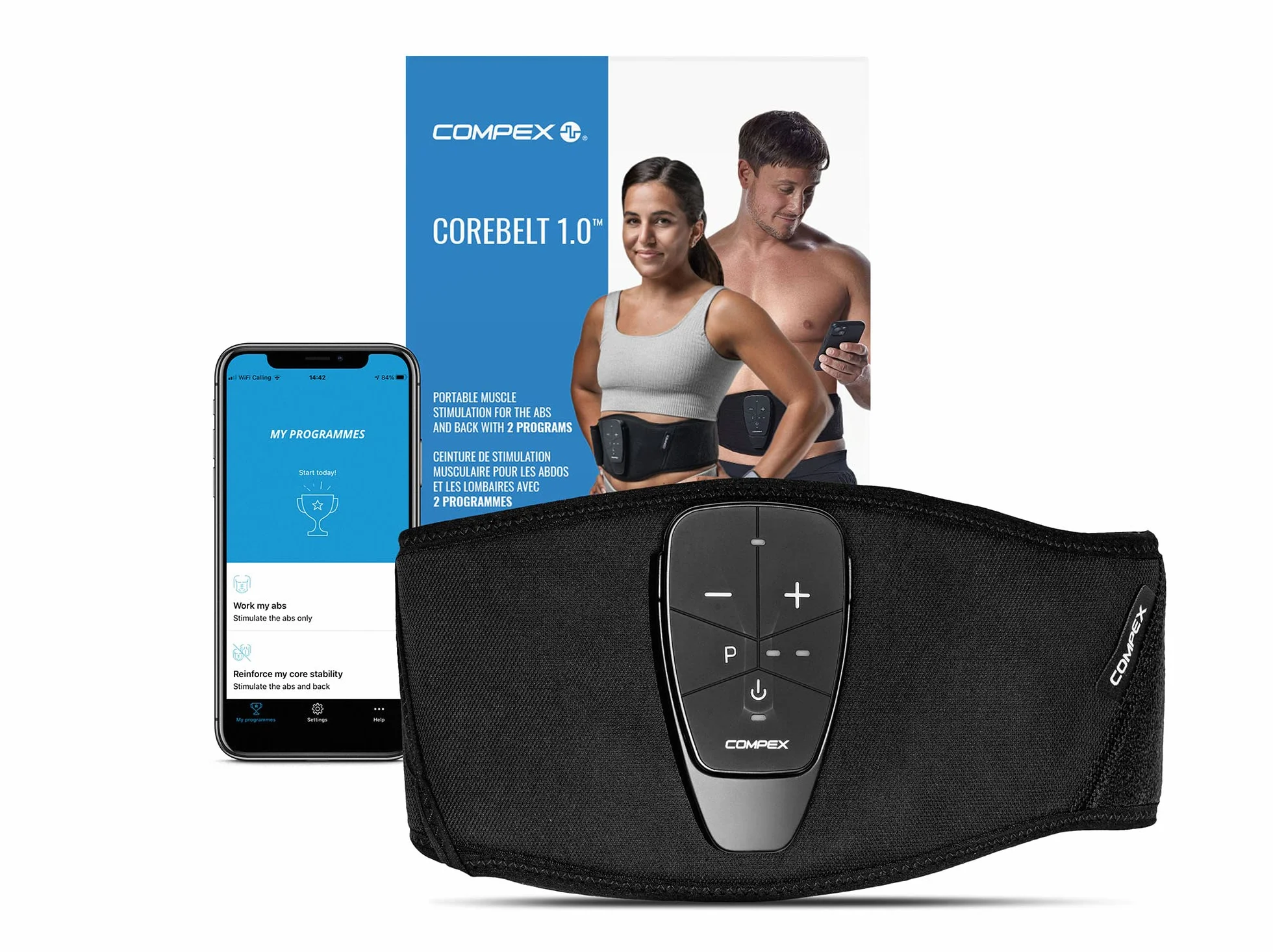 Compex Corebelt 1.0 Pas do poszycia dla dorosłych Unisex, Czarny, L/XL