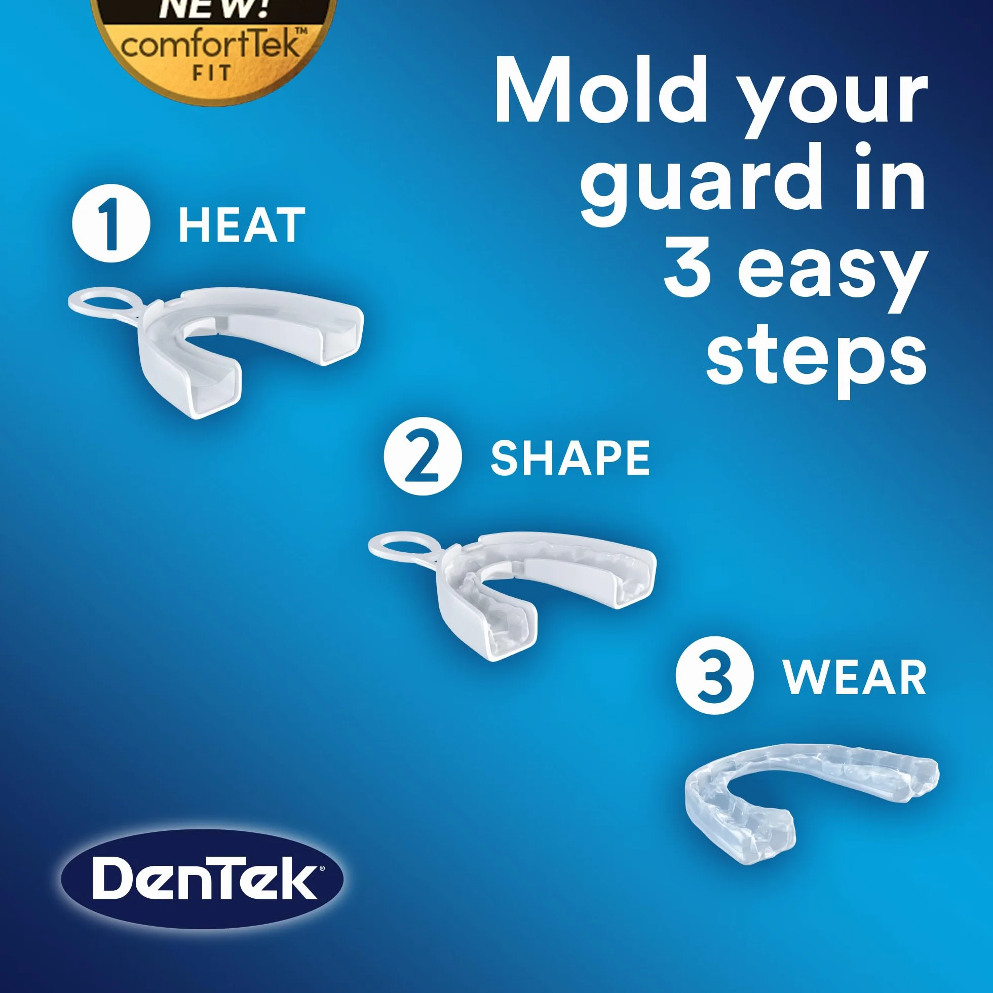 DenTek Professional-Fit Maksymalna ochrona Dental Guard | Ochrona przed nocnym szlifowaniem zębów | Opakowanie może się różnić