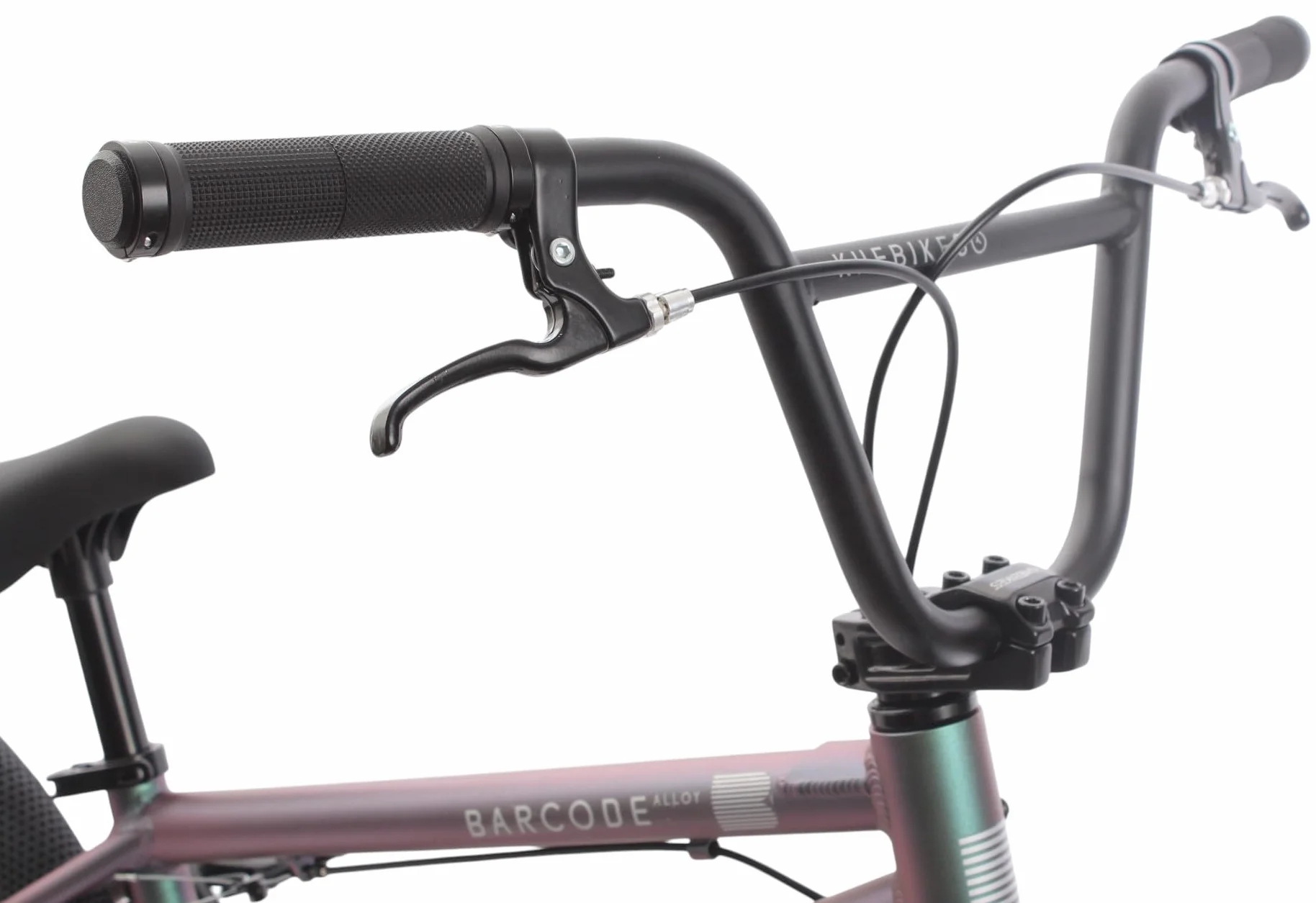 KHEbikes KHE Barcode LL rower BMX 20", 10,4 kg, aluminiowa rama, Affix Rotor, triki 360°, obręcze dwukomorowe, zielone klapki Flip Flop, 2025