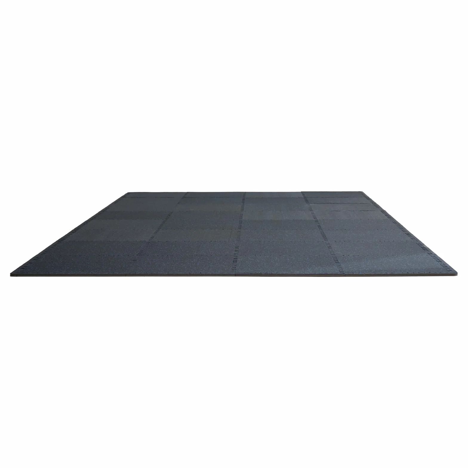 VEVOR Maty gimnastyczne 610 x 610 x 14 mm, 12 płytek gumowych z pianką EVA o pokryciu 4,5 m² i przeplatanym wzorem puzzli na siłownię, do domu, garażu, niebieskiego i czarnego