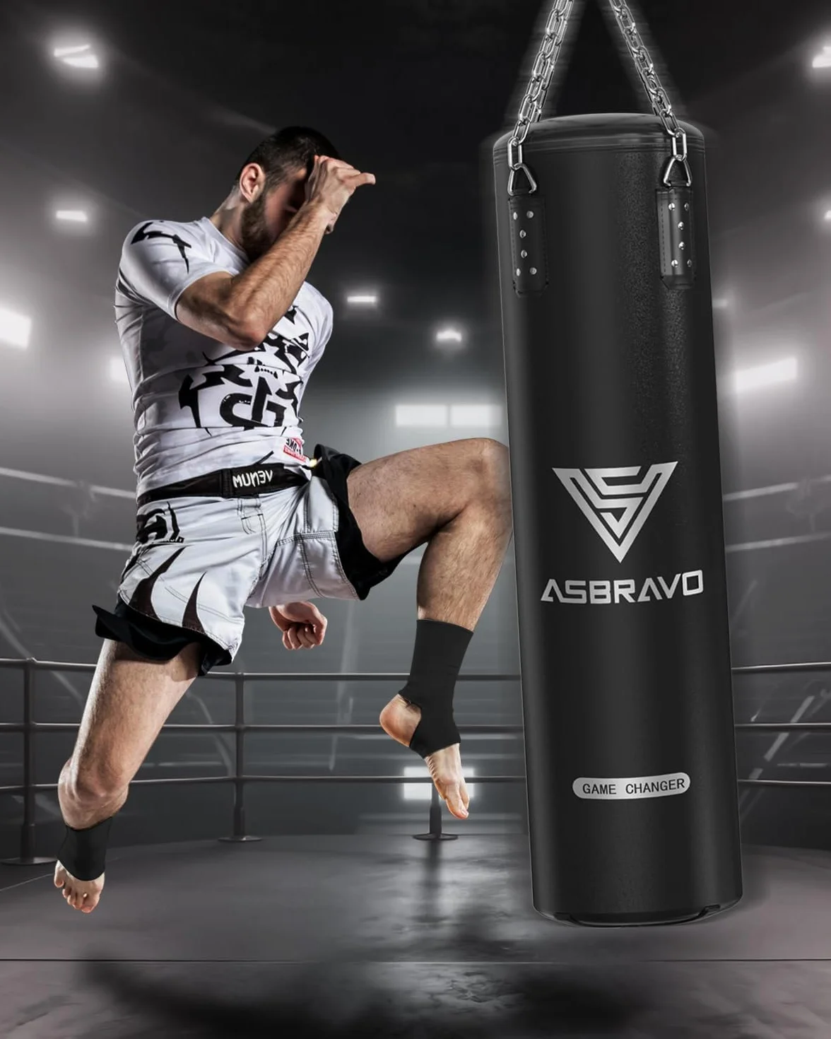 Worek bokserski 1,2 m PU Heavy Boxing Bag Set 350 ml rękawice do MMA Muay Thai Kickboxing