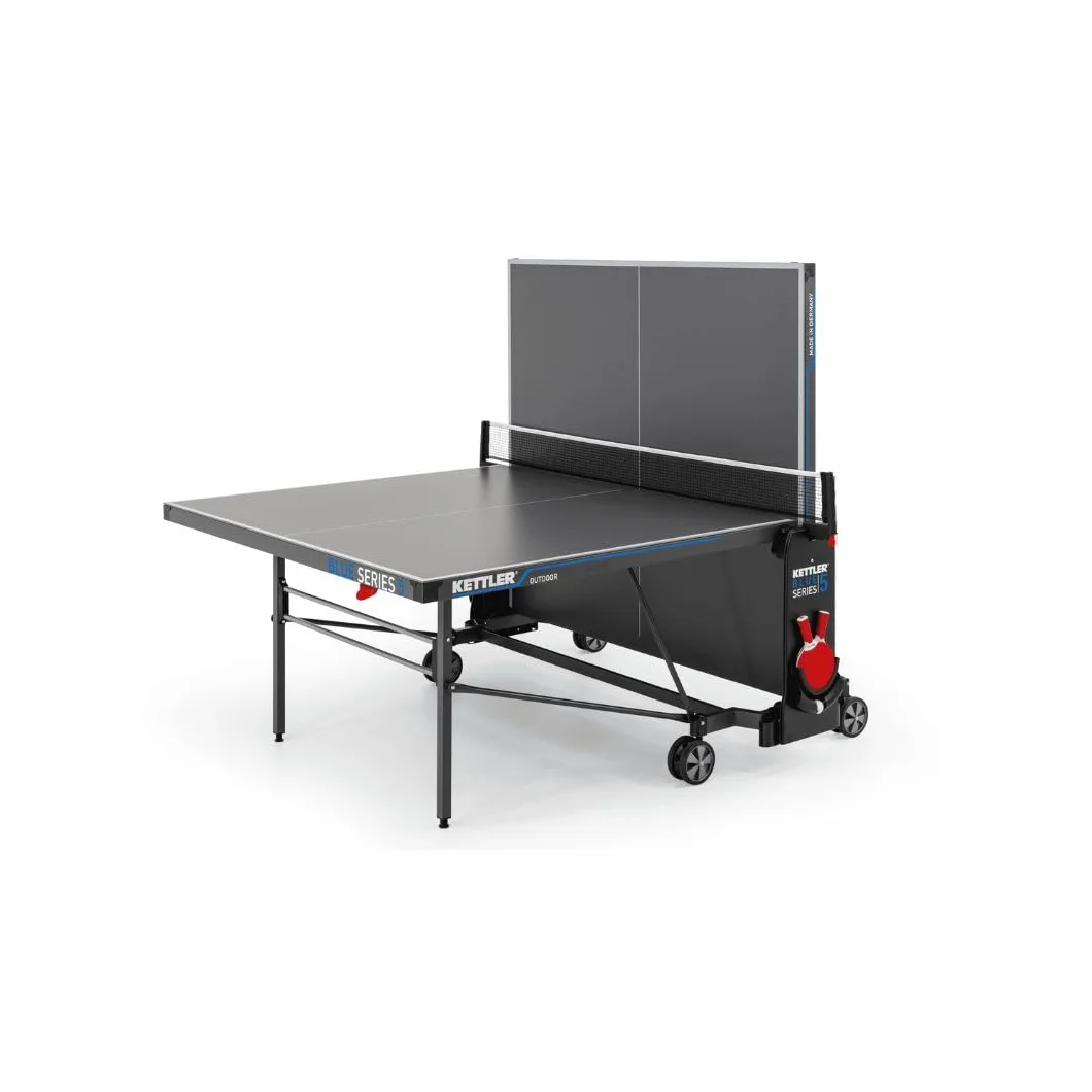 Stół do tenisa stołowego KETTLER K5 Outdoor Professional | Jakość – wyprodukowano w Niemczech (certyfikat TÜV) | Odporny na warunki atmosferyczne | Składany i łatwy do przechowywania