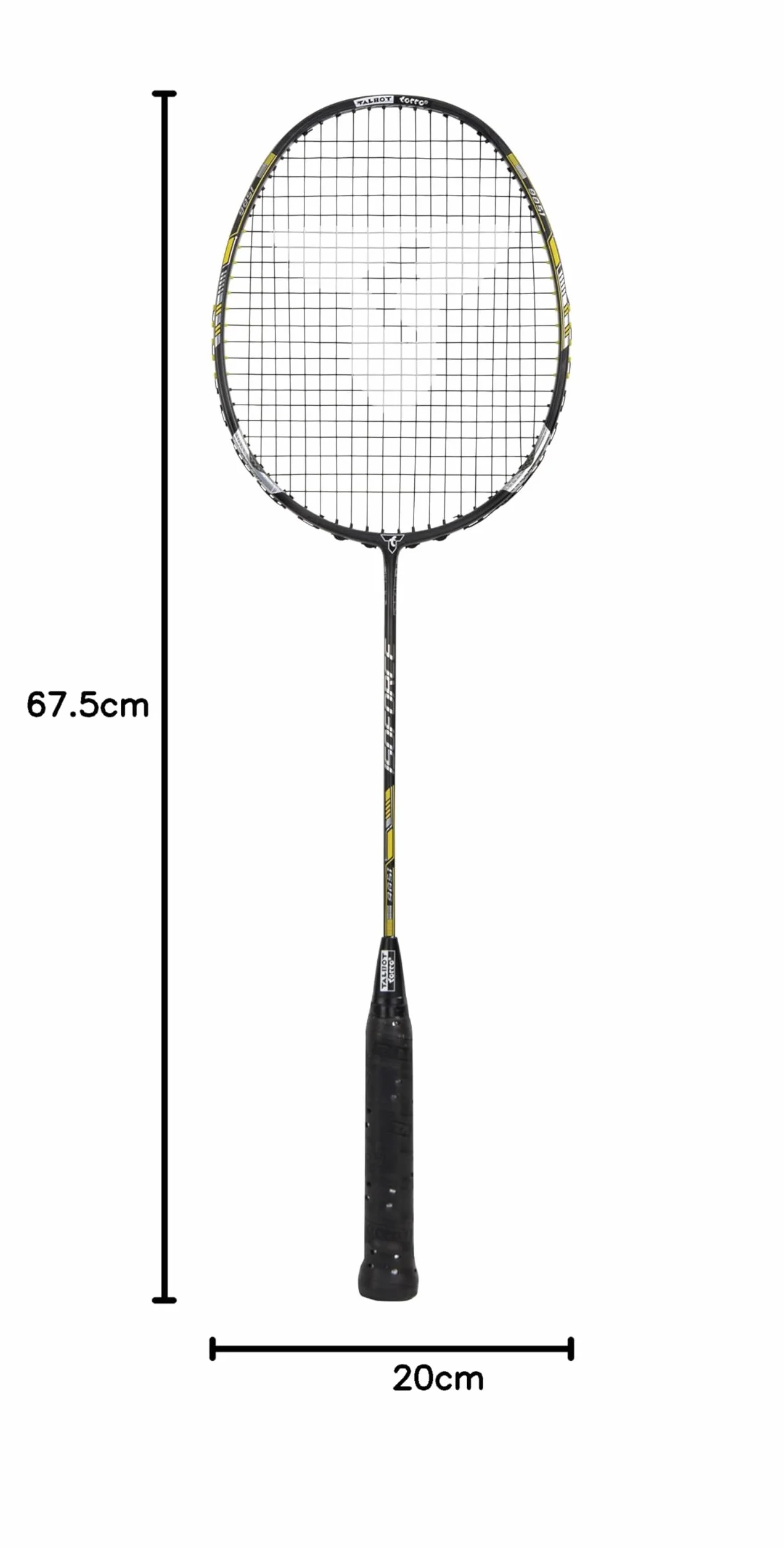 Talbot Torro Isoforce 9051 Badminton rakieta, ultra carbon4 ze wzmocnieniem kevlar, doskonała rakieta dla profesjonalistów w dziedzinie badmintonów, 439567