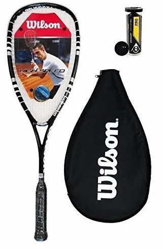 Wilson Hyper Hammer 120 PH rakieta do squasha + 3 piłki do squasha Dunlop
