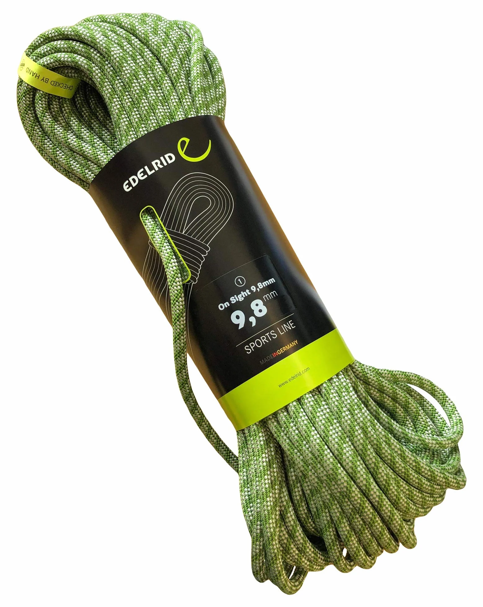 EDELRID Lina wspinaczkowa On Sight 9,8 mm (dynamiczna pojedyncza lina), kolor: zielony, rozmiar: 60 metrów