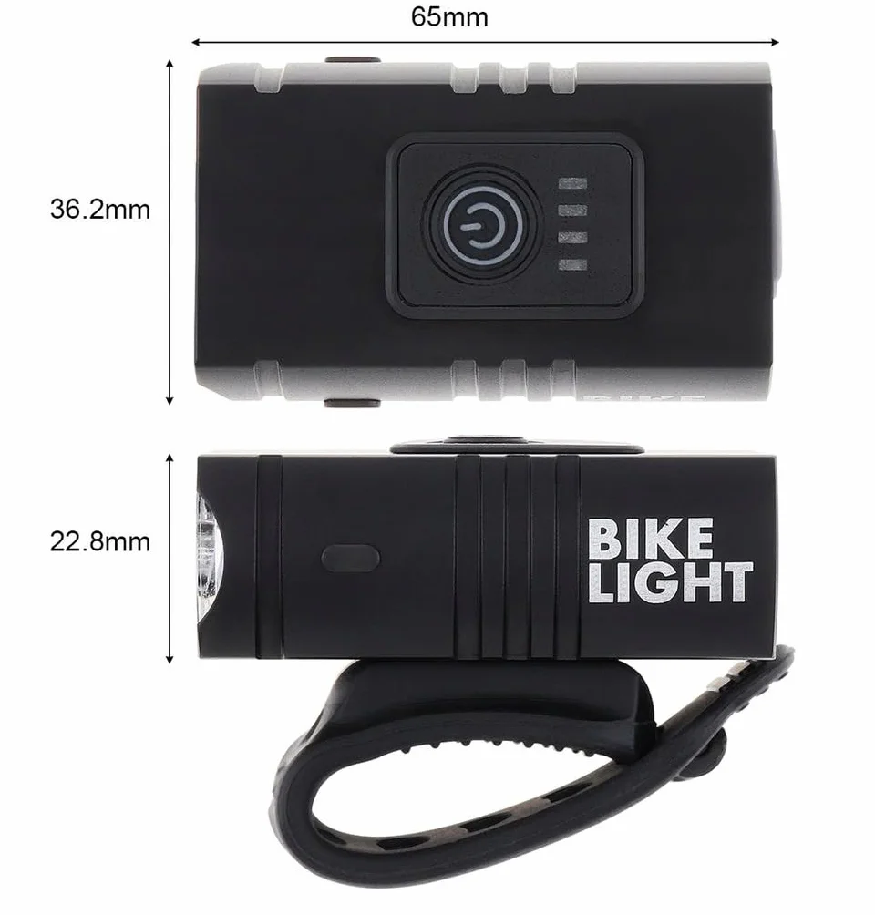 LTC - Przednia lampka rowerowa – Oświetlenie rowerowe na akumulator i USB - Światło LED 1000 lm - 6 trybów świecenia - Oświetlenie LED - Wykonane z ABS i aluminium - Wodoodporność IP67