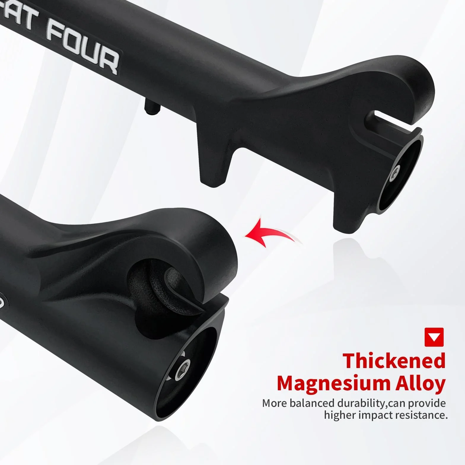 26-calowe widelce rowerowe 4.0 Fat Bike Straight Front Fork Downhill Mountain Bike MTB Widelec 1-1/8 Hamulec tarczowy Widelec pneumatyczny 170 mm Podróżny E-Bike Przedni Widelec BMX 2850g