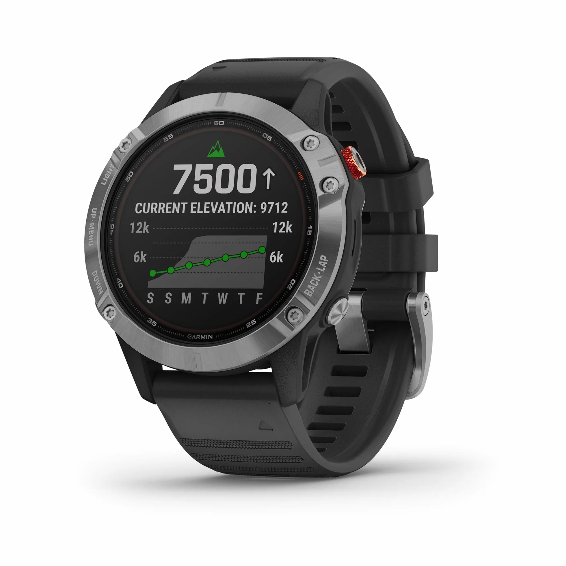 Garmin Fenix 6 Solar Zegarek GPS Srebrny Czarny Pasek