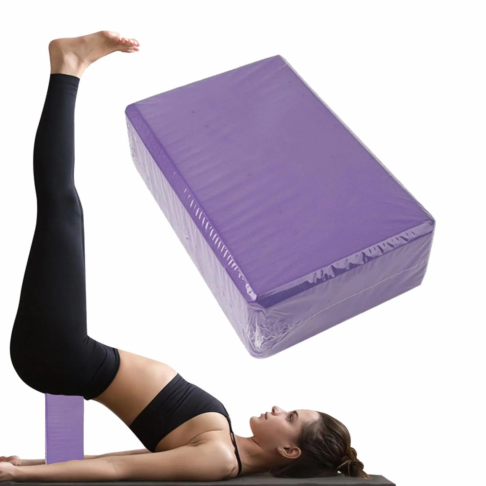 Piankowe bloki do jogi - pianka EVA antypoślizgowy sprzęt treningowy | damski sprzęt treningowy pilates cegła - dla kobiet dorosłych medytacja elastyczność trening fitness domowe studio podróż