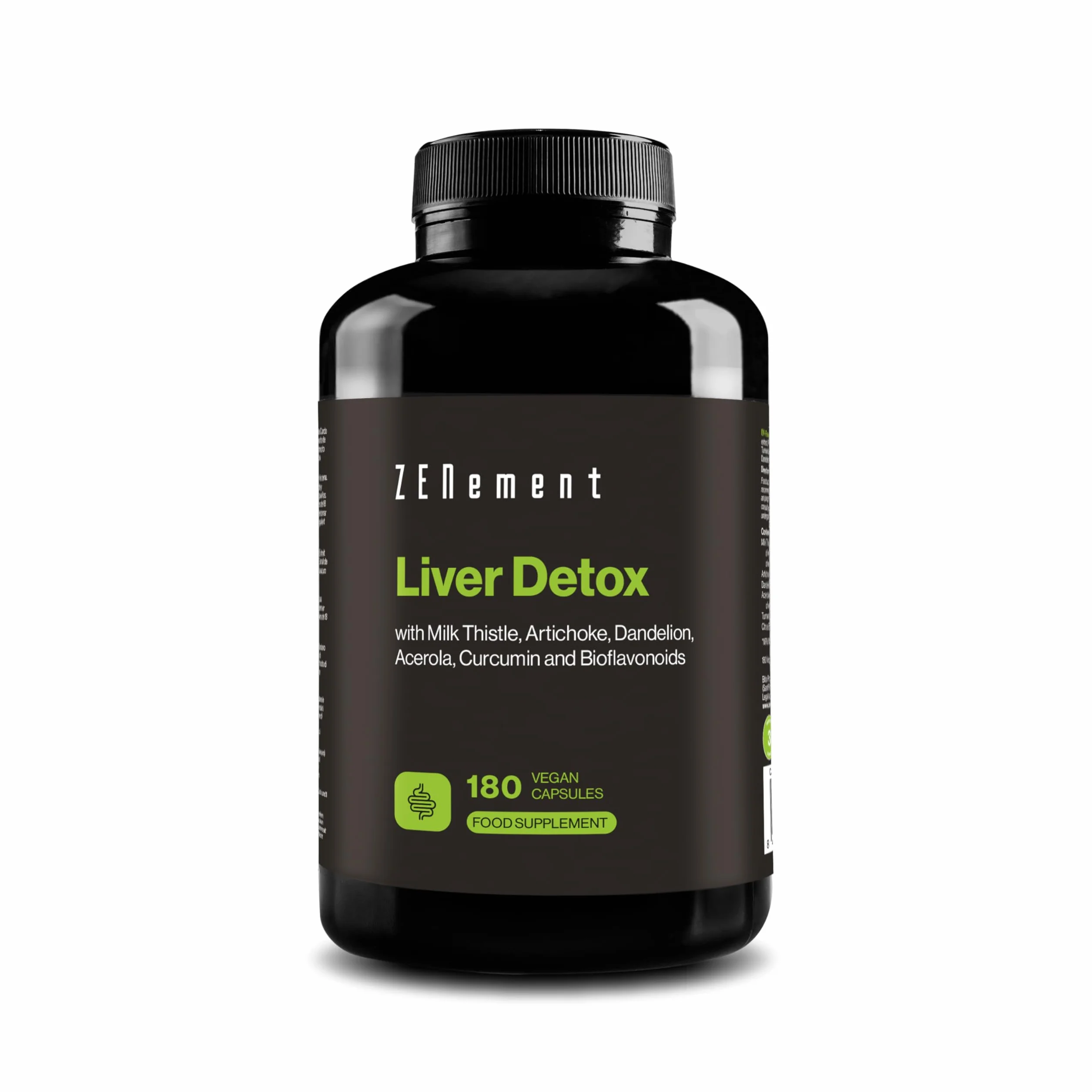 Detoks Wątroby, z ostropestem plamistym, karczochem, mniszkiem lekarskim, acerolą, kurkuminą i bioflawonoidami, 180 kapsułek | Oczyszcza, przeciwutlenia, poprawia trawienie | W 100% naturalny