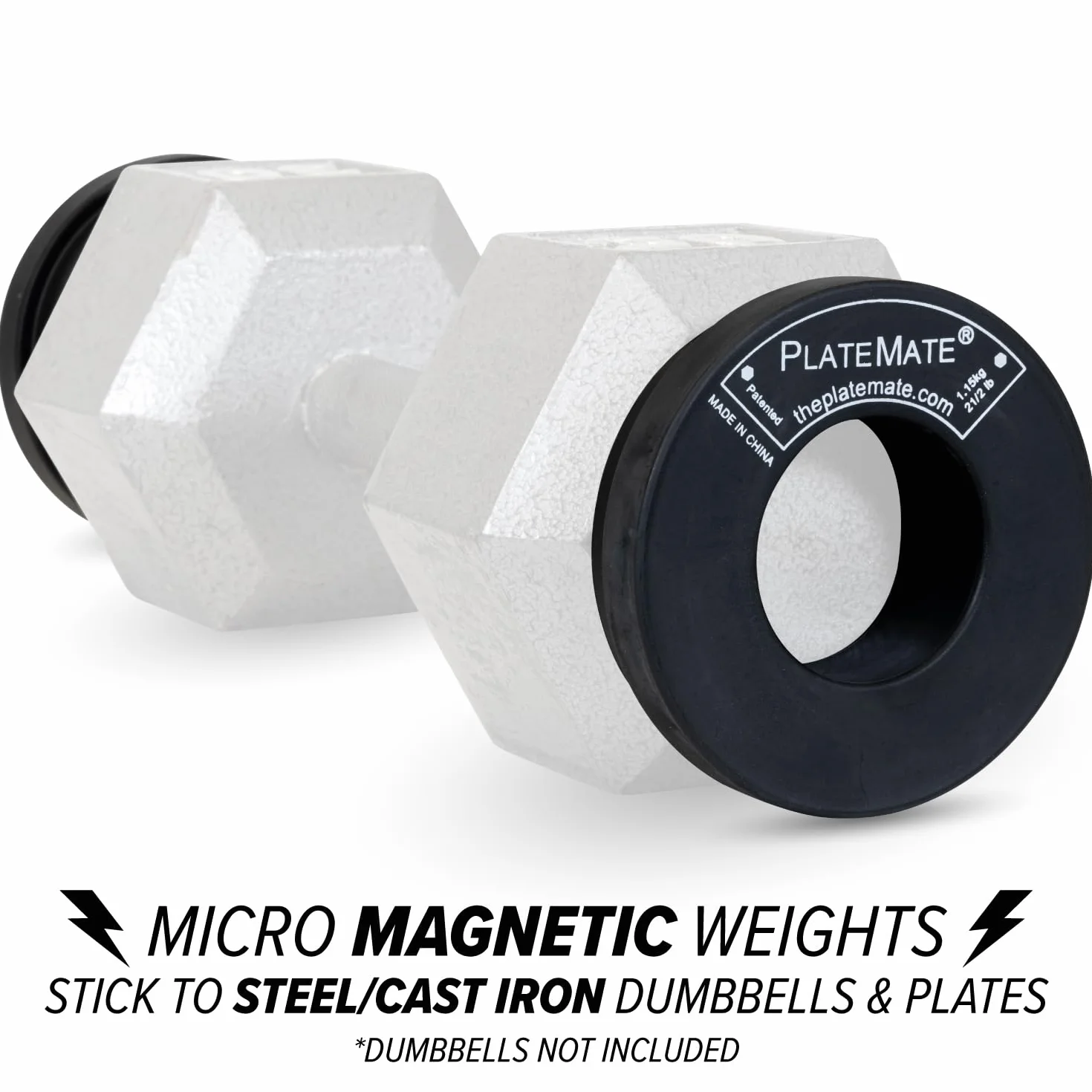 PlateMate Microload Pair 2 1/2 lb. Magnetic Donut Weights