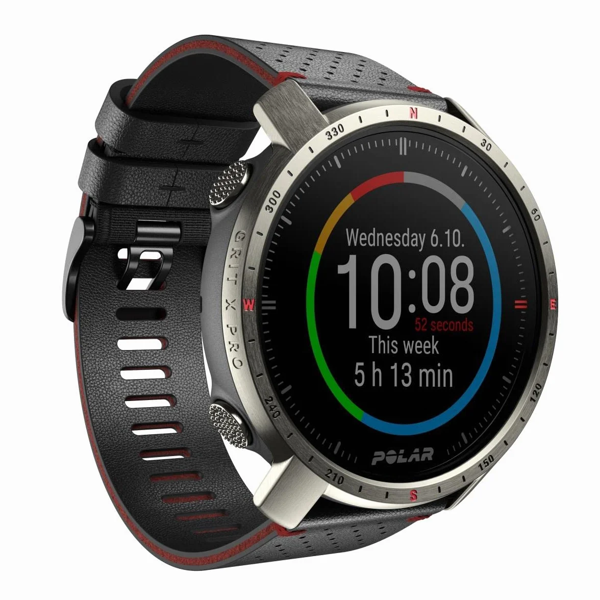 Polar Grit X Pro Titan - Premium Zegarek Sportowy Outdoor z GPS - Wytrzymałość na Militarnym Poziomie, Szafirowe Szkło, Pomiar Tętna z Nadgarstka, Długi Czas Pracy na Baterii, Nawigacja