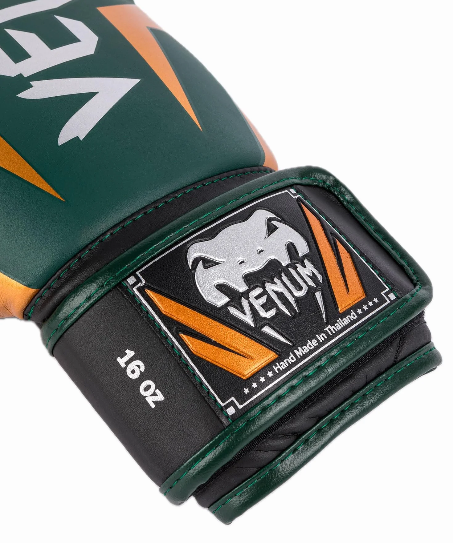 Venum Elite rękawice bokserskie - zielone/brązowe/srebrne - 12 oz