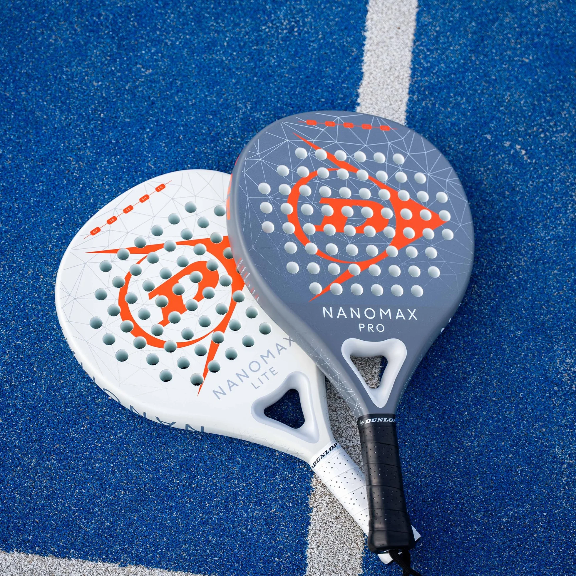 DUNLOP Padel Bat Nanomax Lite – hybrydowa ramka grafitowa – średni balans miękki rdzeń EVA, lekki kij sterujący
